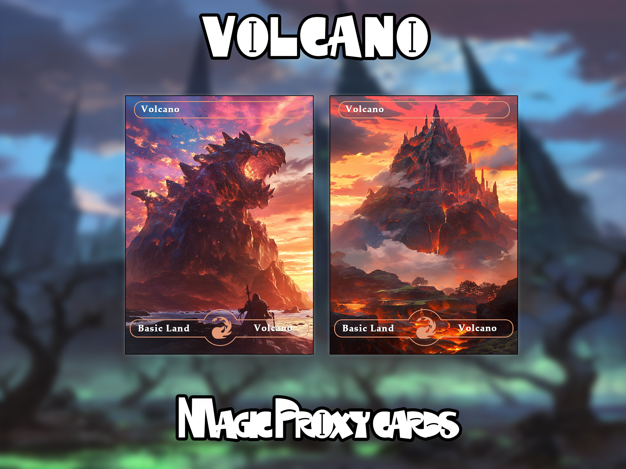 Exquisite Basic Lands Magic Proxy Cards - Diverse Scenic Designs for Tabletop Gaming
