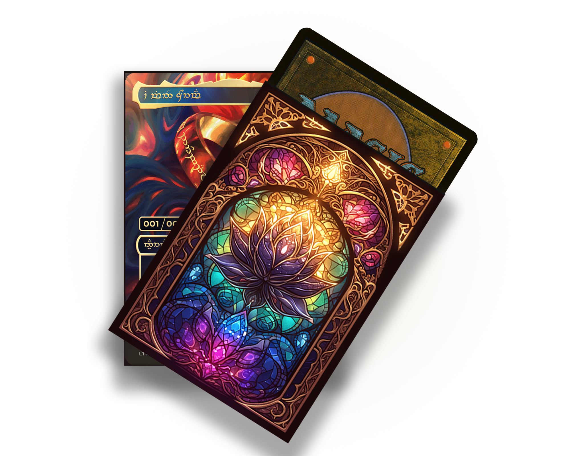 Stained Black Lotus Card Sleeves