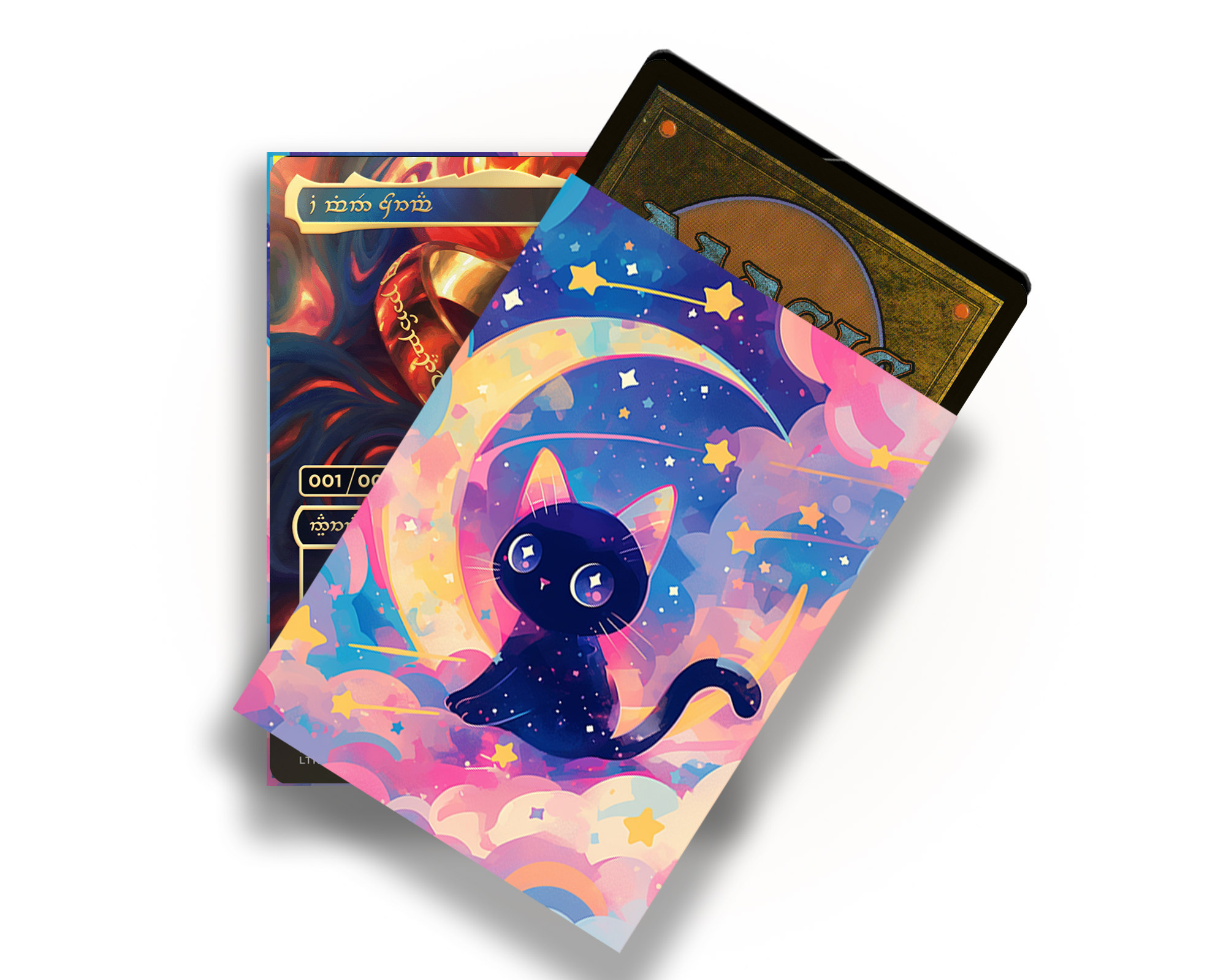 Starry Sky Cat Card Sleeves