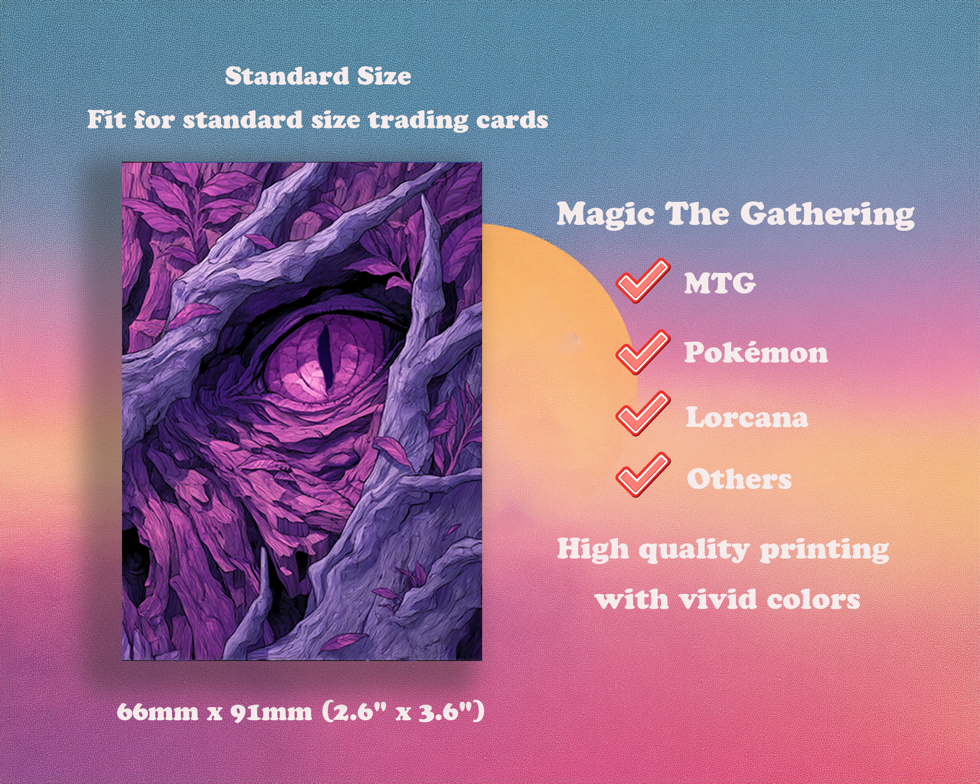 Purple Enigmatic Eye Card Sleeves