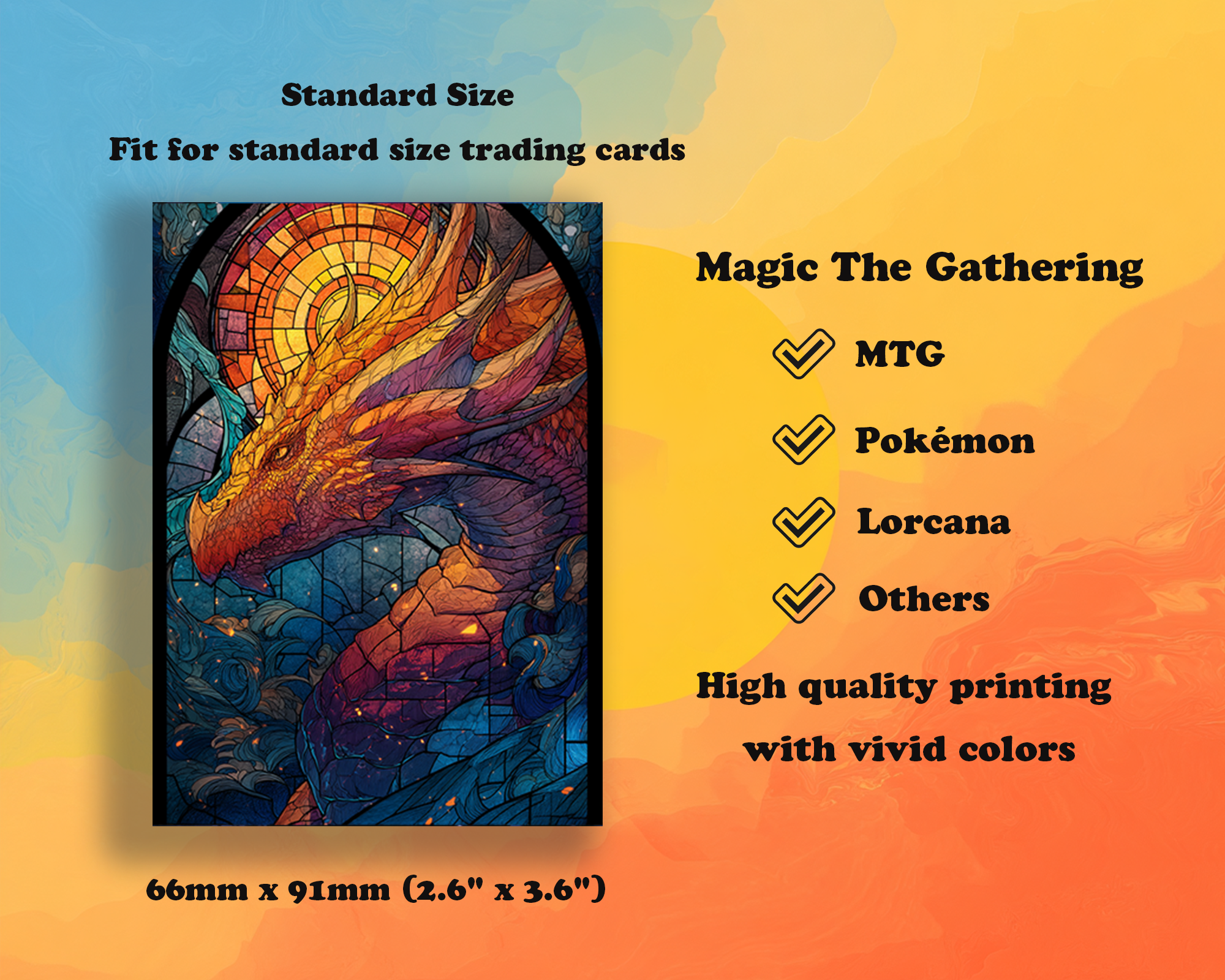 glass  Dragon Card Sleeves
