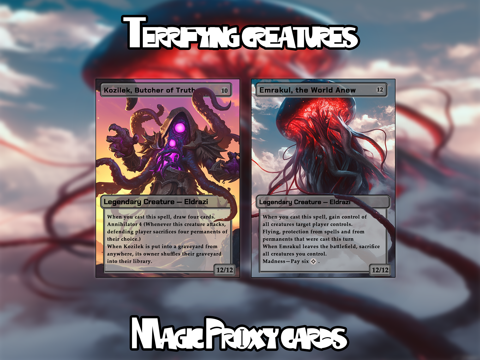 Set of 10 cards! - Full-art Custom Magic proxies - Great cards for all your decks!