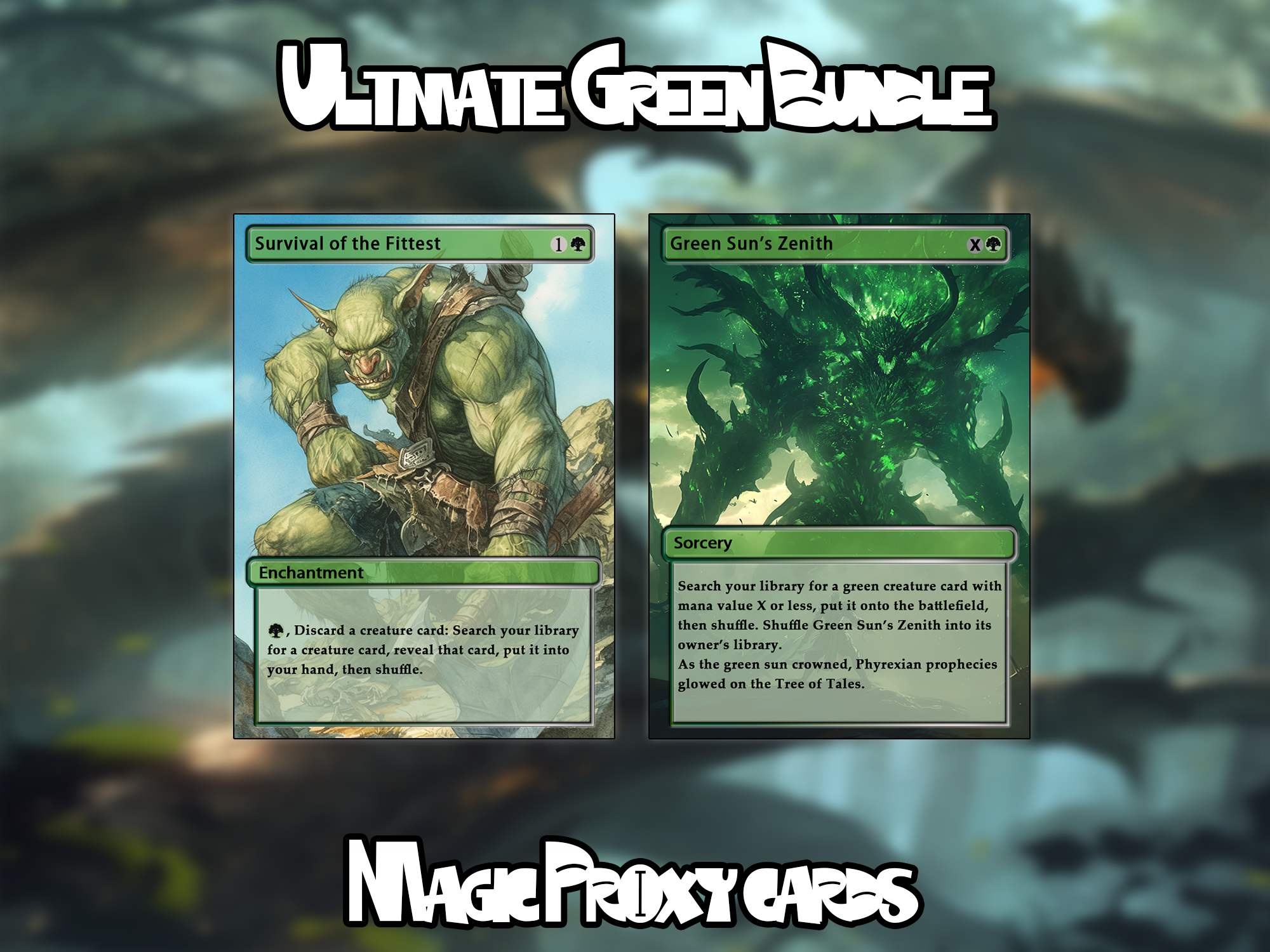 Set of 10 cards! - Full-art Custom Magic proxies - Great cards for all your decks!
