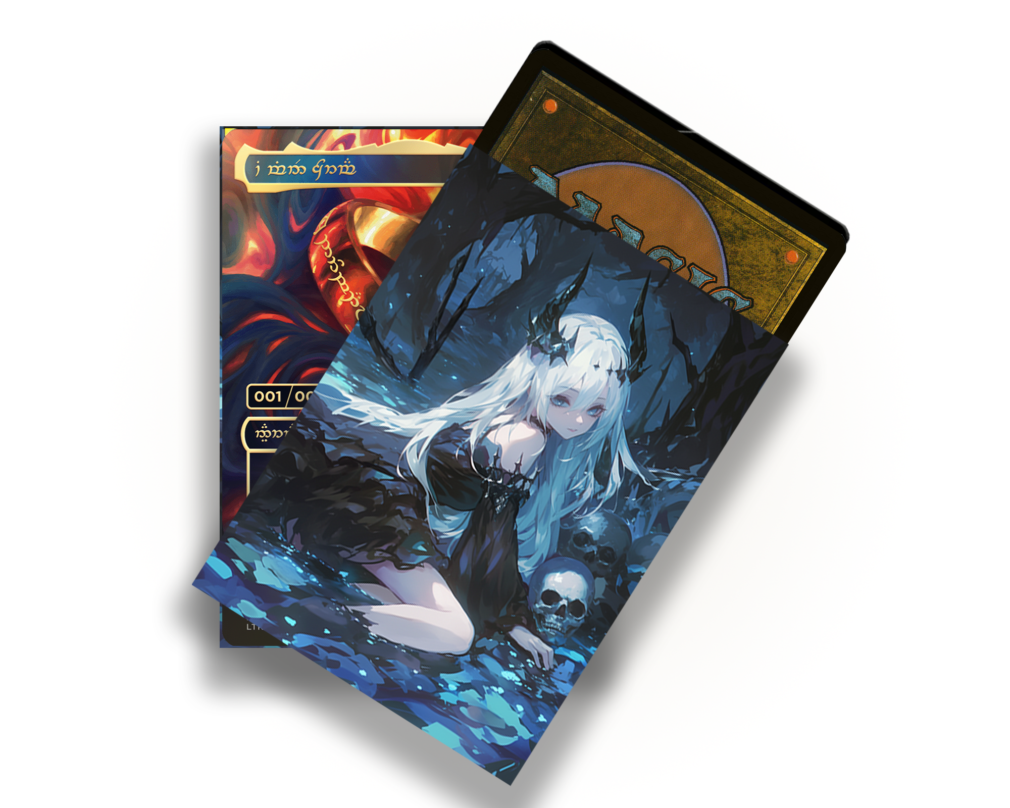 Dark Swamp Anime Girl Card Sleeves