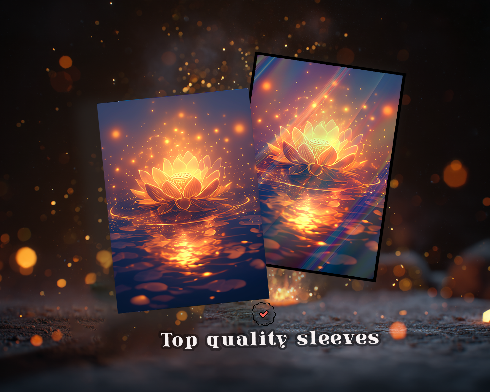 Golden Lotus Card Sleeves