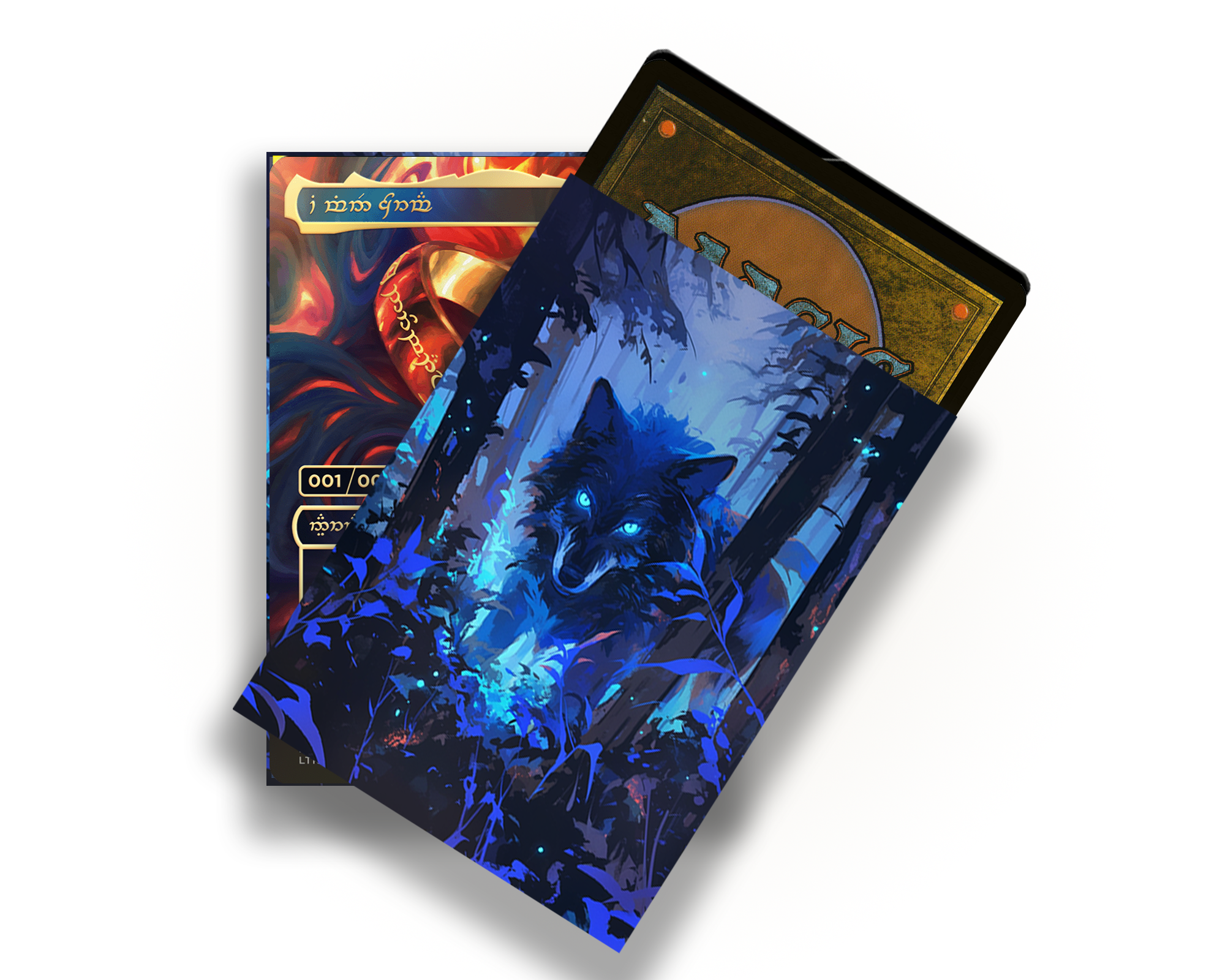 Jungle Black Wolf Card Sleeves