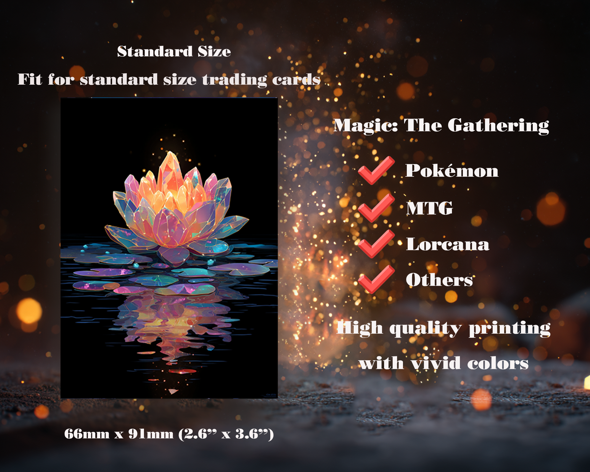 Enchanted Crystal Lotus Card Sleeves