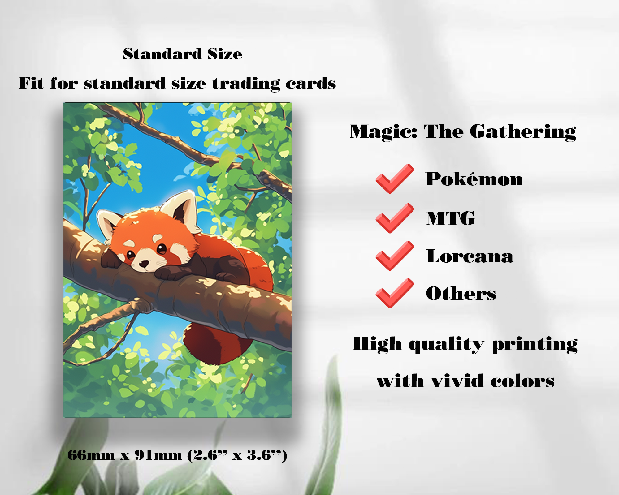 Kawaii Red Panda Card Sleeves Kawaii Red Panda Card Sleeves