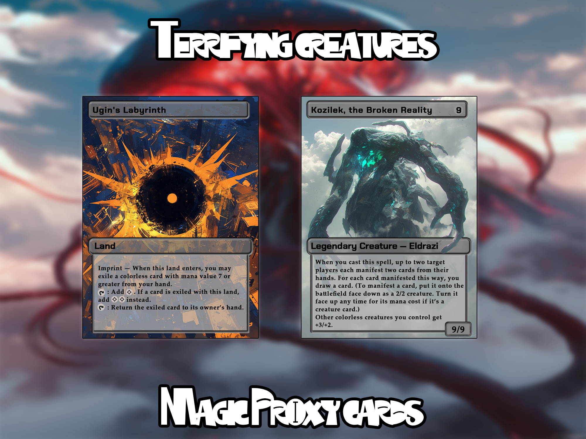 Set of 10 cards! - Full-art Custom Magic proxies - Great cards for all your decks!