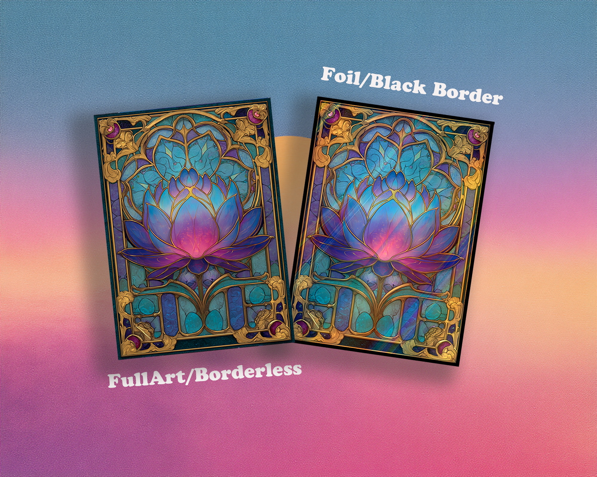 Stained - Glass Lotus Card Sleeves