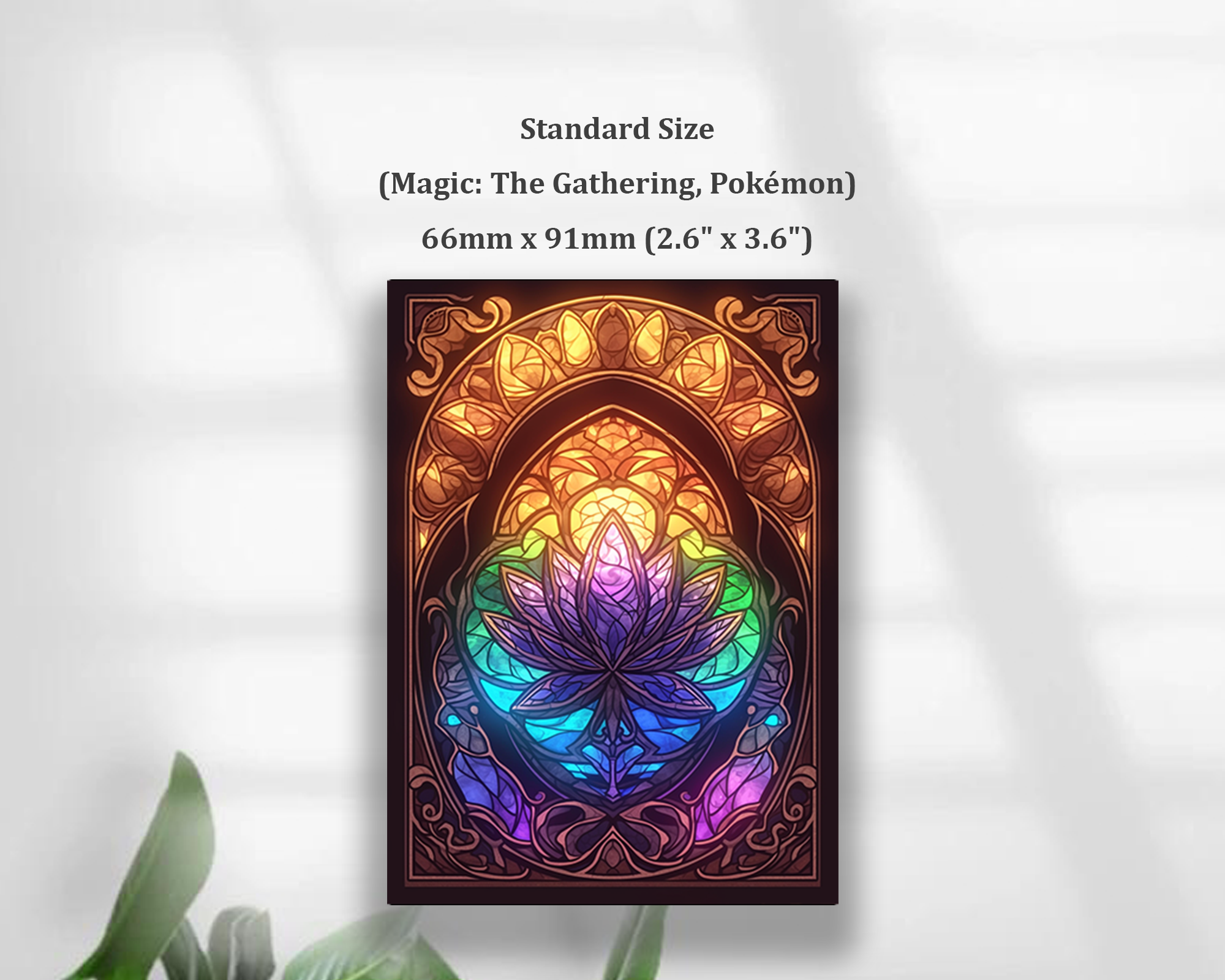 Stained Glass Dark Lotus  Card Sleeves