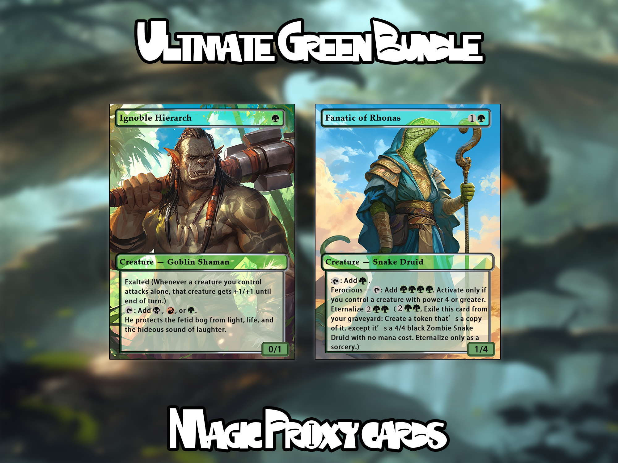 Set of 10 cards! - Full-art Custom Magic proxies - Great cards for all your decks!