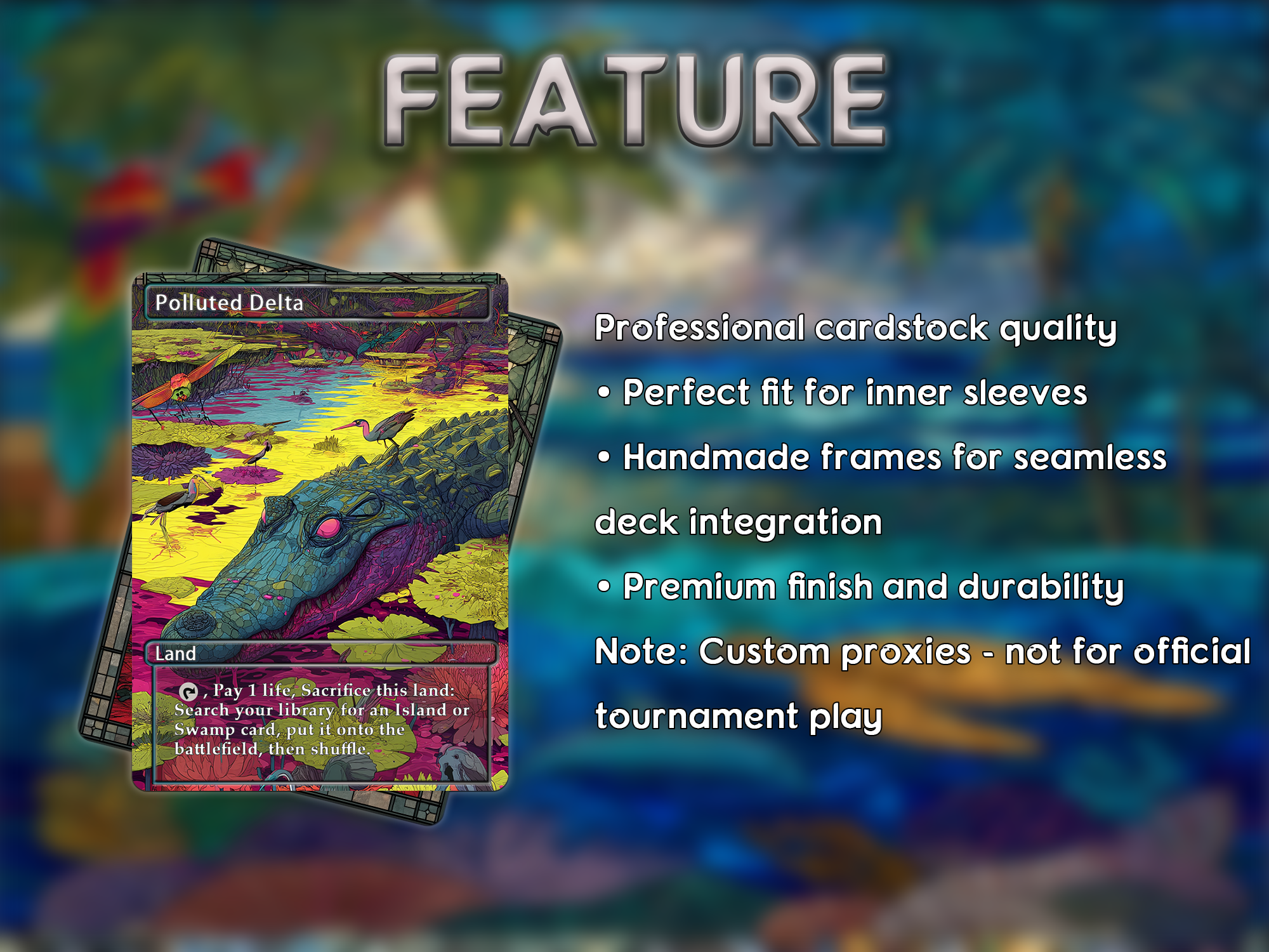 Fetch land pack (10+ cards) pixel style set of 10+ unique borderless custom proxy lands High quality lands for EDH or cEDH