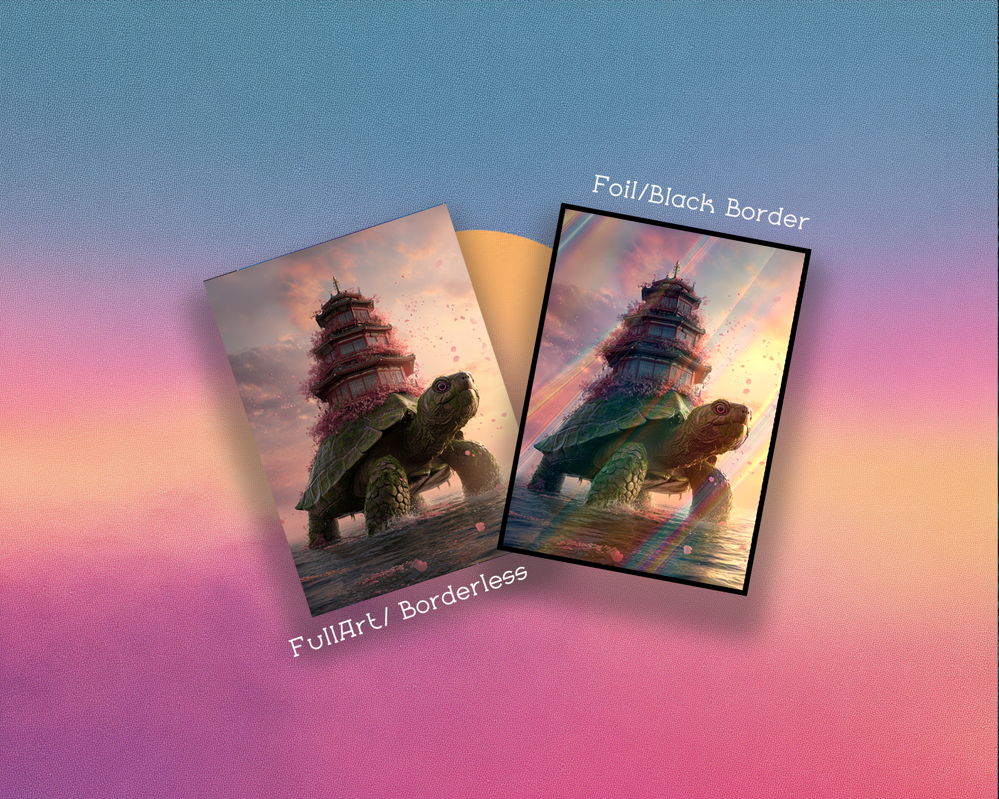 Giant Turtle with a Tower of Dreams Card Sleeves