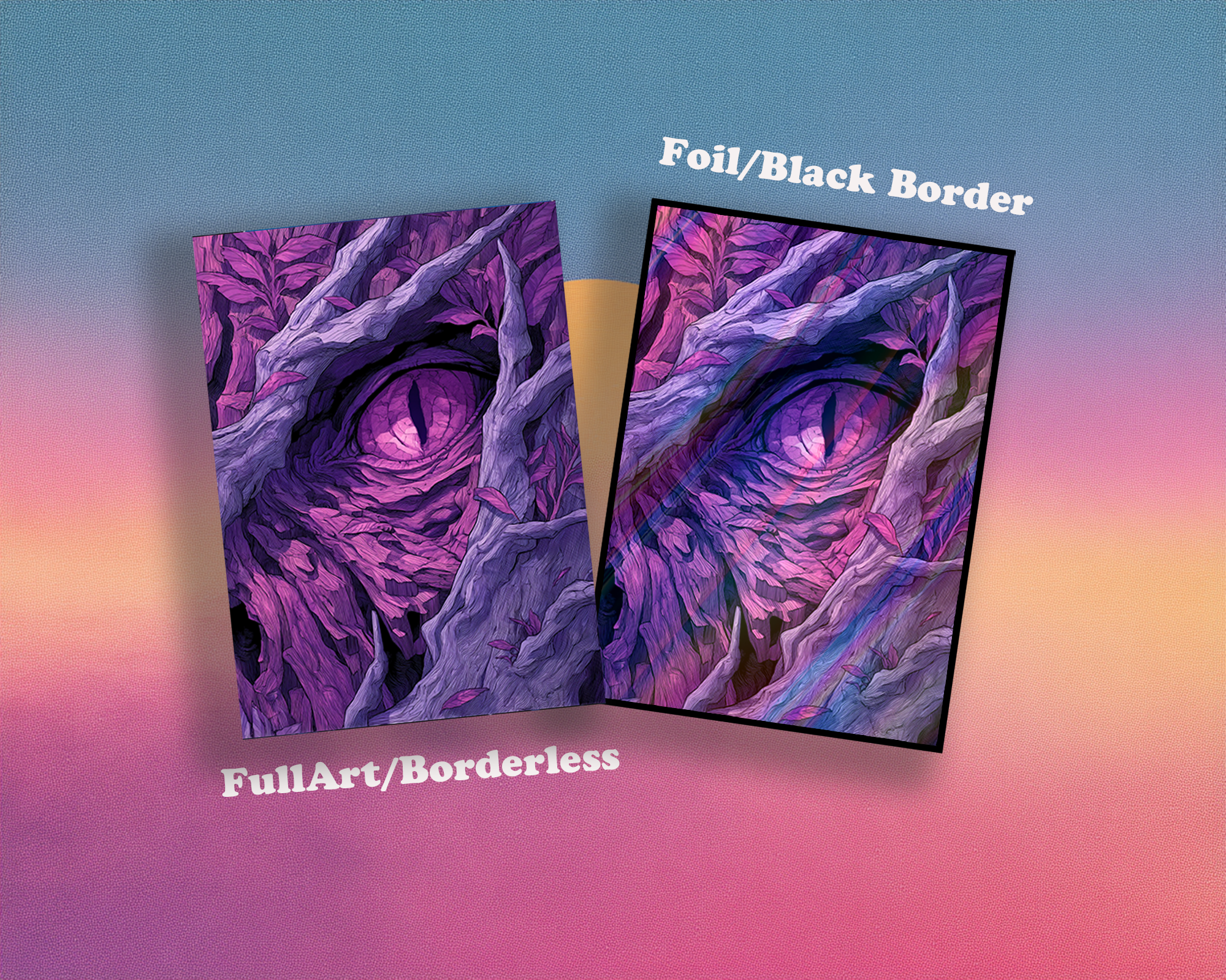 Purple Enigmatic Eye Card Sleeves
