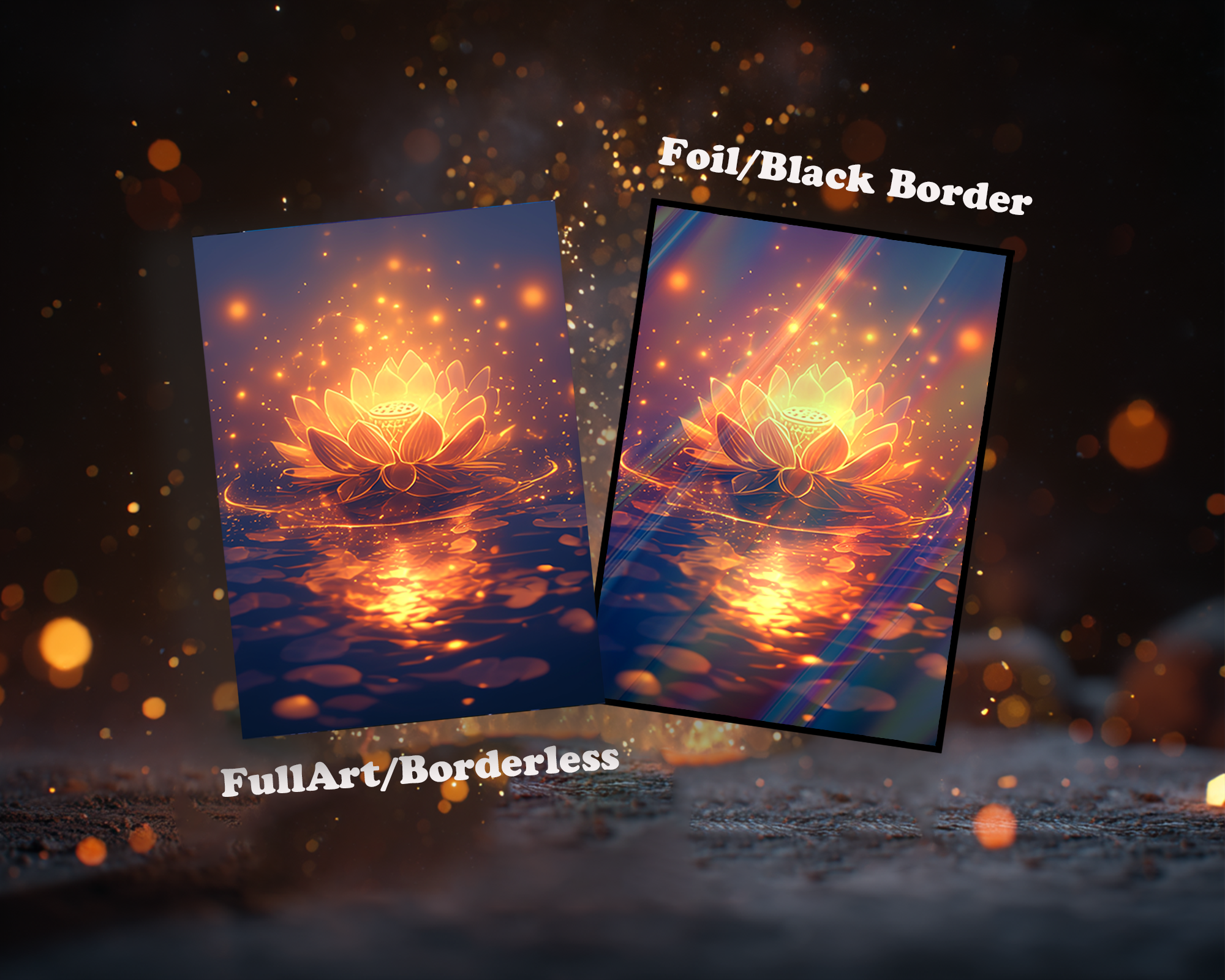 Golden Lotus Card Sleeves