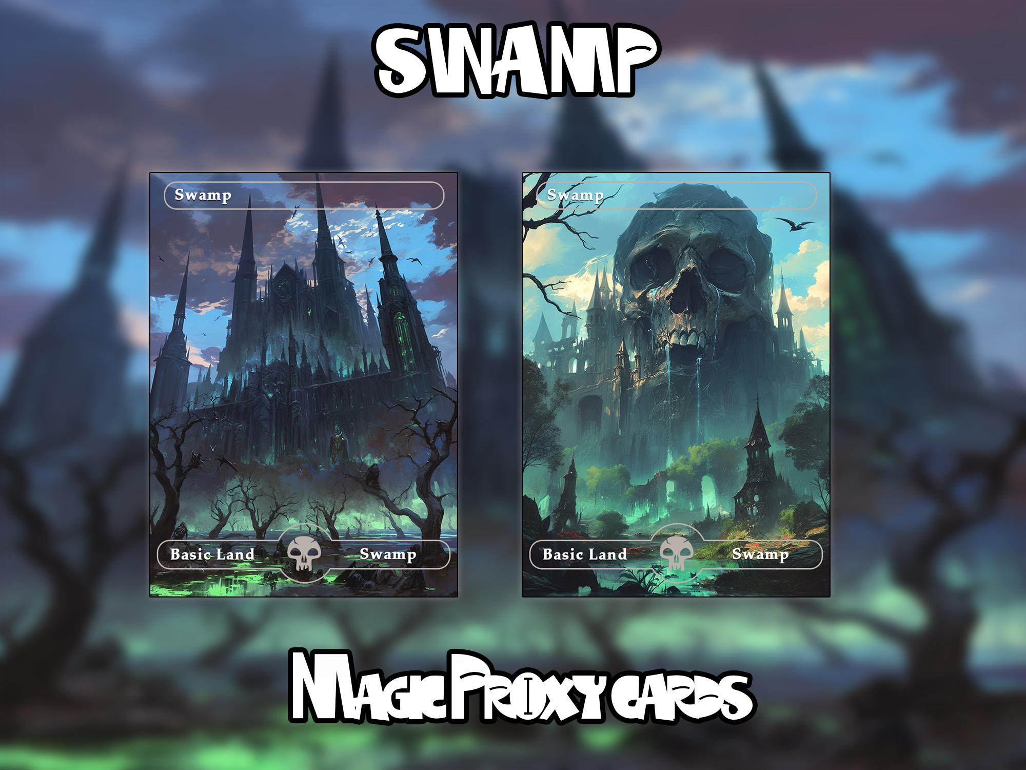Exquisite Basic Lands Magic Proxy Cards - Diverse Scenic Designs for Tabletop Gaming