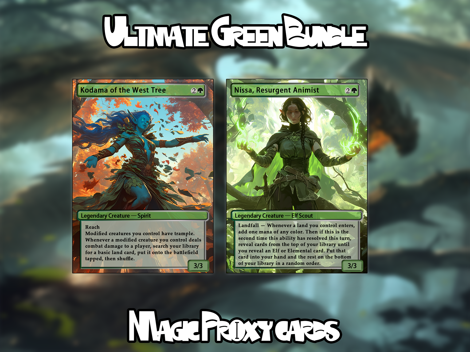 Set of 10 cards! - Full-art Custom Magic proxies - Great cards for all your decks!
