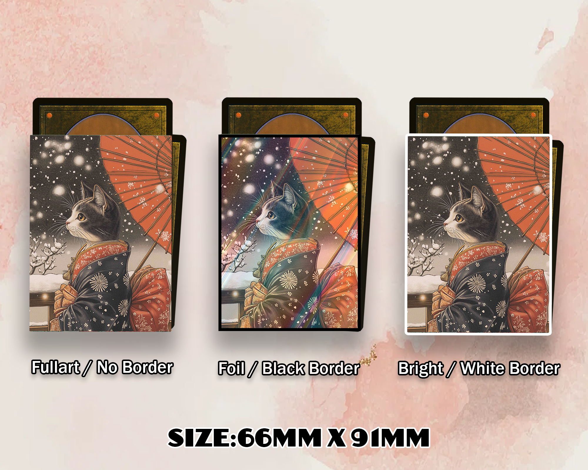 Japanese Style Feline Art Card Sleeves