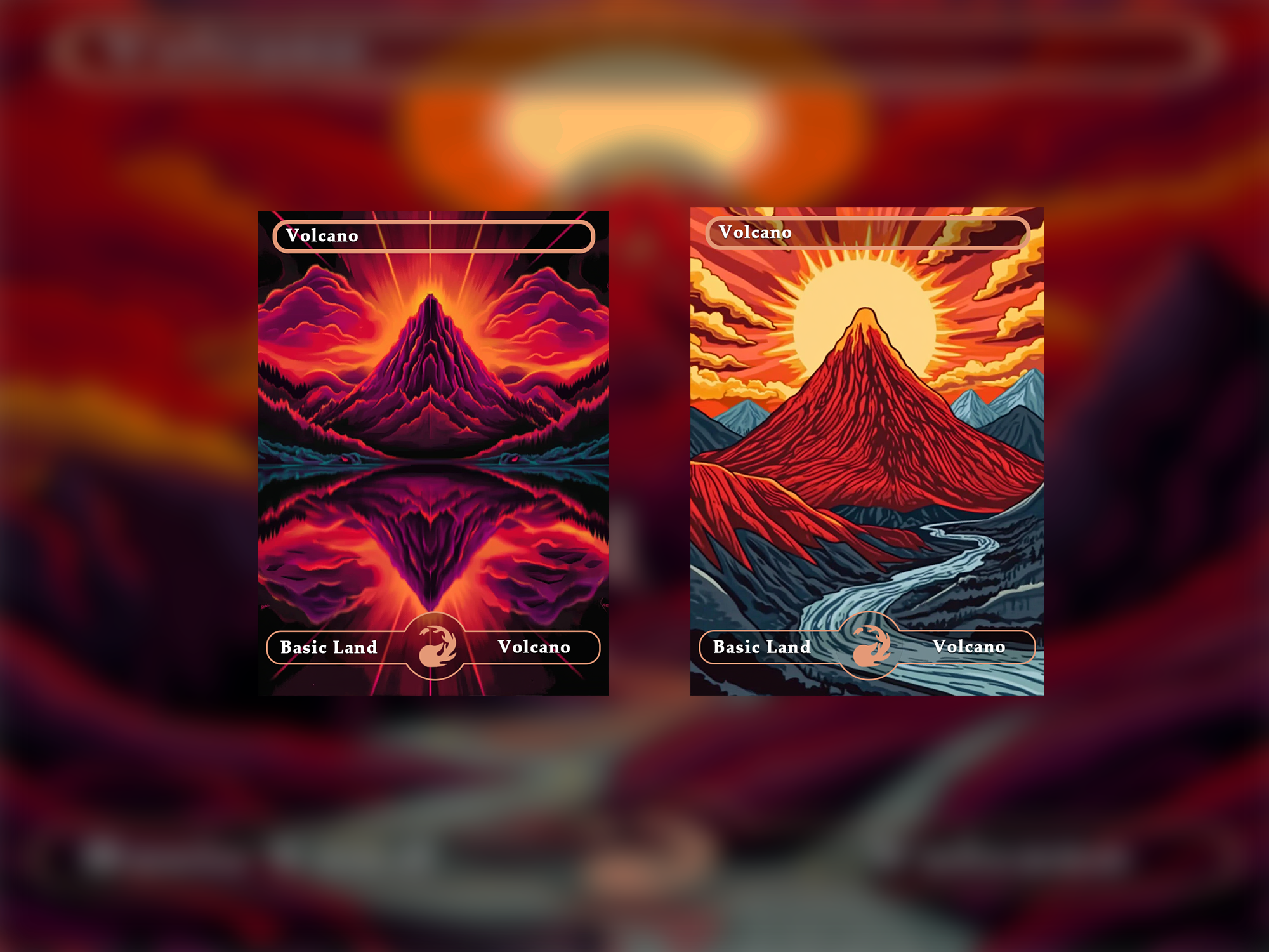 10 Basic Lands Proxy, Moutain Proxy, Custom Magic Cards for Commander EDH Acid Lands series style