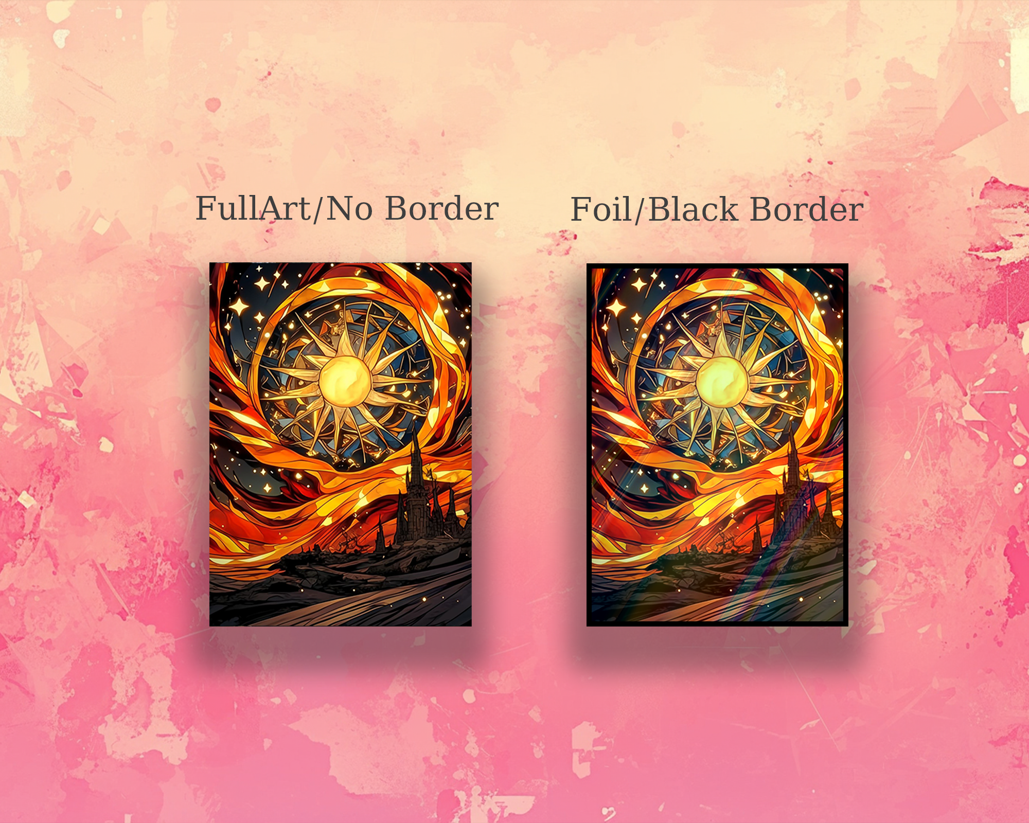 Stained Glass Sun  card Sleeves