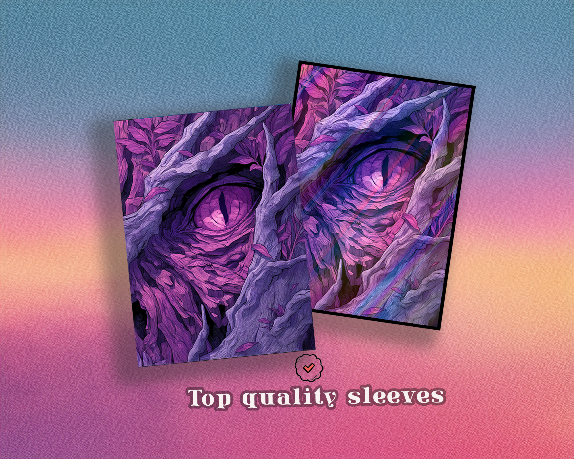 Purple Enigmatic Eye Card Sleeves