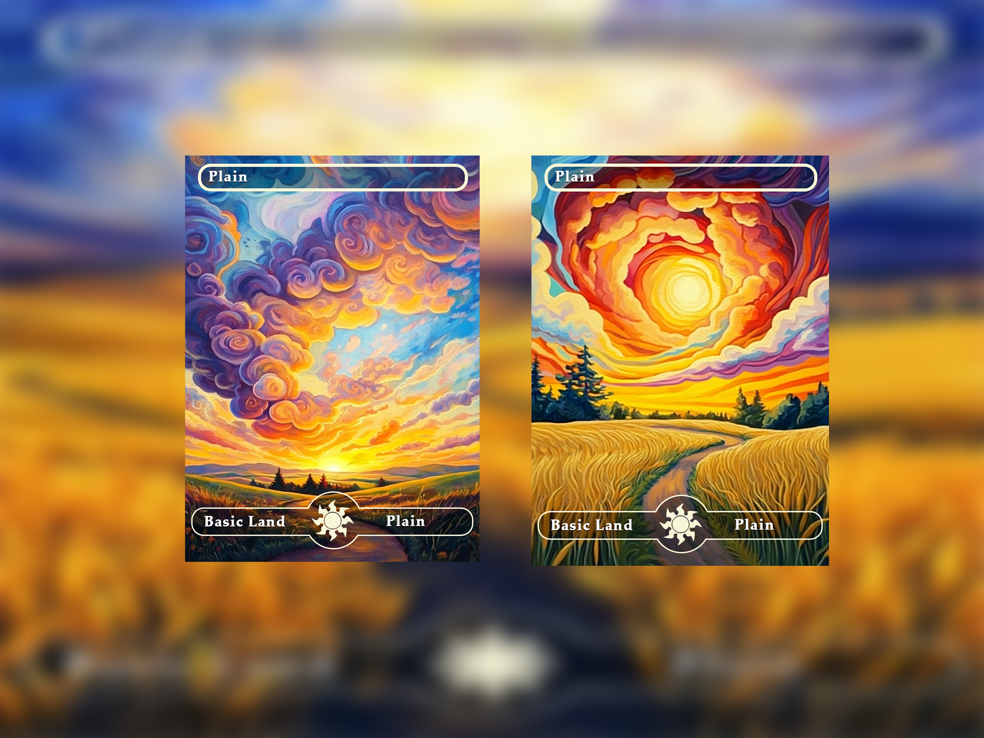 10 Basic Lands Proxy, Plain Proxy, Custom Magic Cards for Commander EDH Acid Lands series style