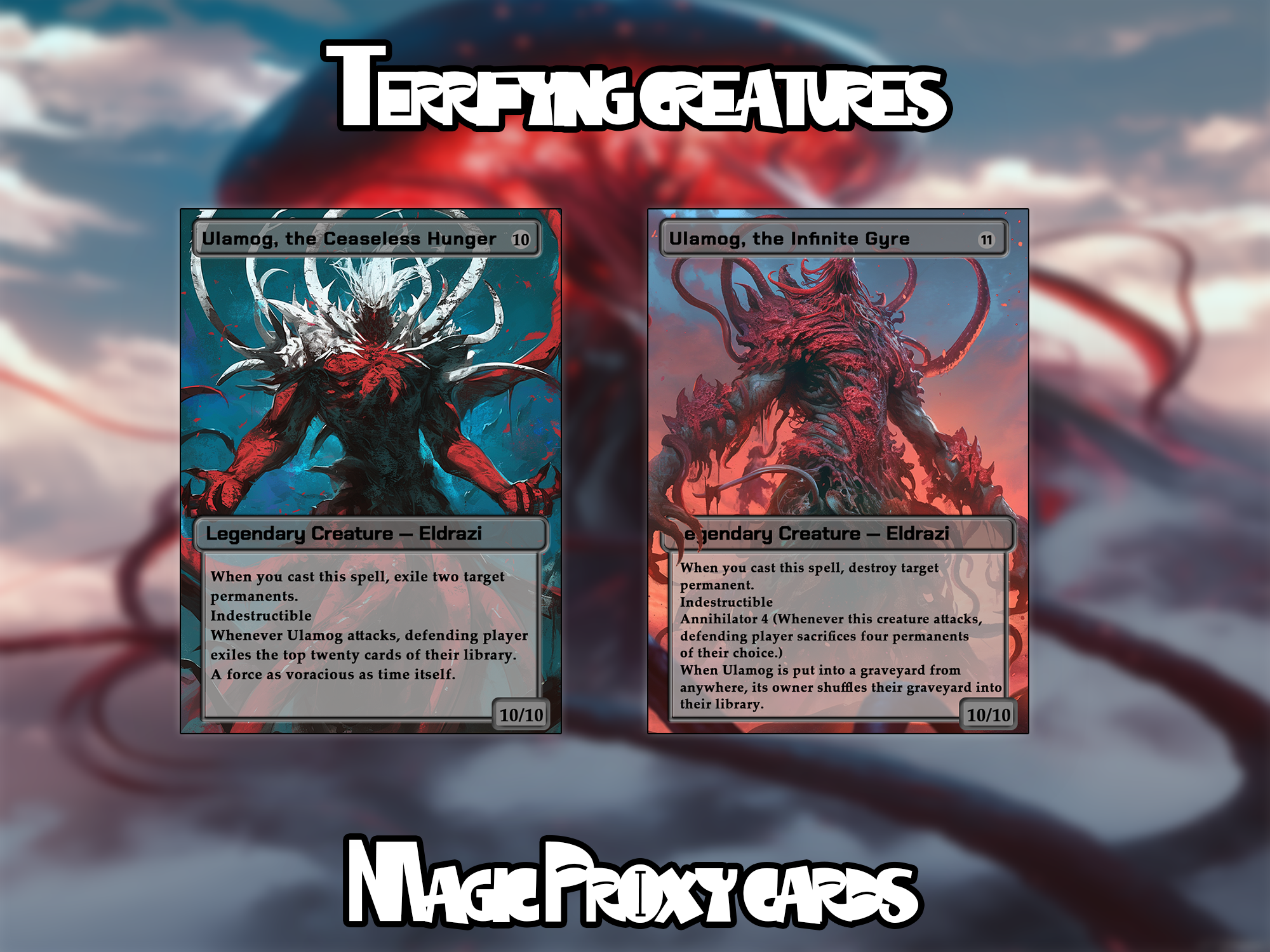 Set of 10 cards! - Full-art Custom Magic proxies - Great cards for all your decks!