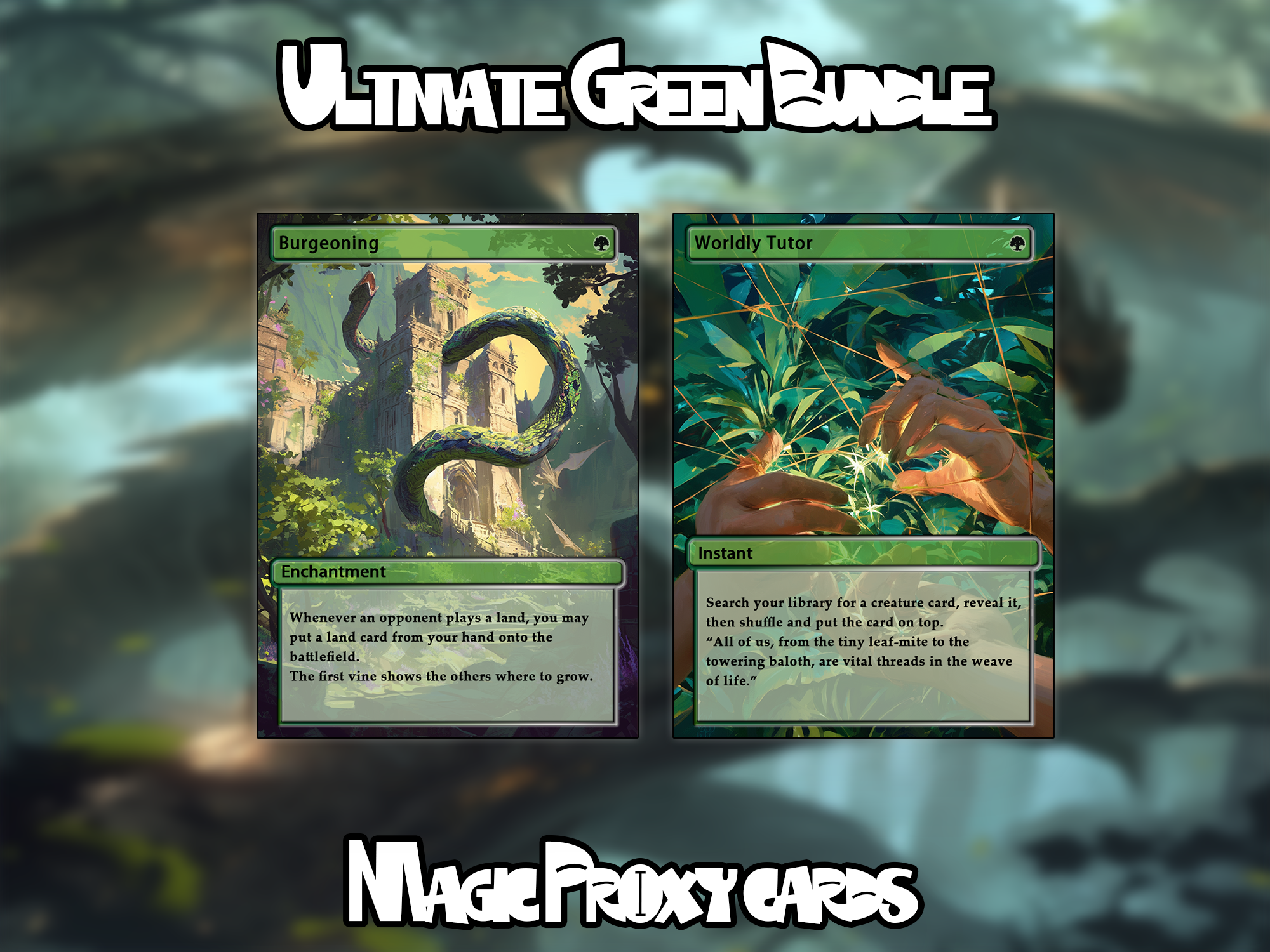 Set of 10 cards! - Full-art Custom Magic proxies - Great cards for all your decks!