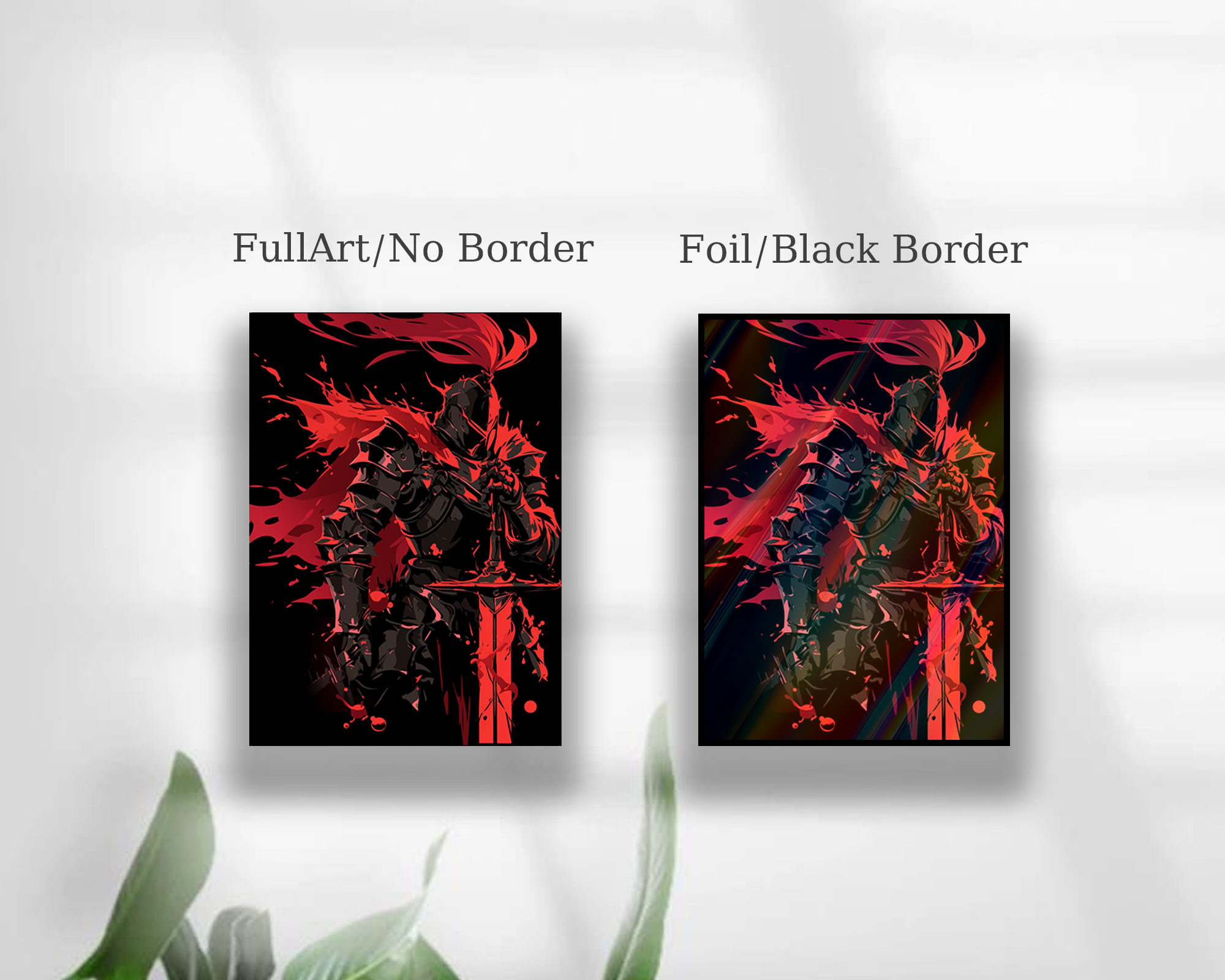 Black And Red Knight card Sleeves