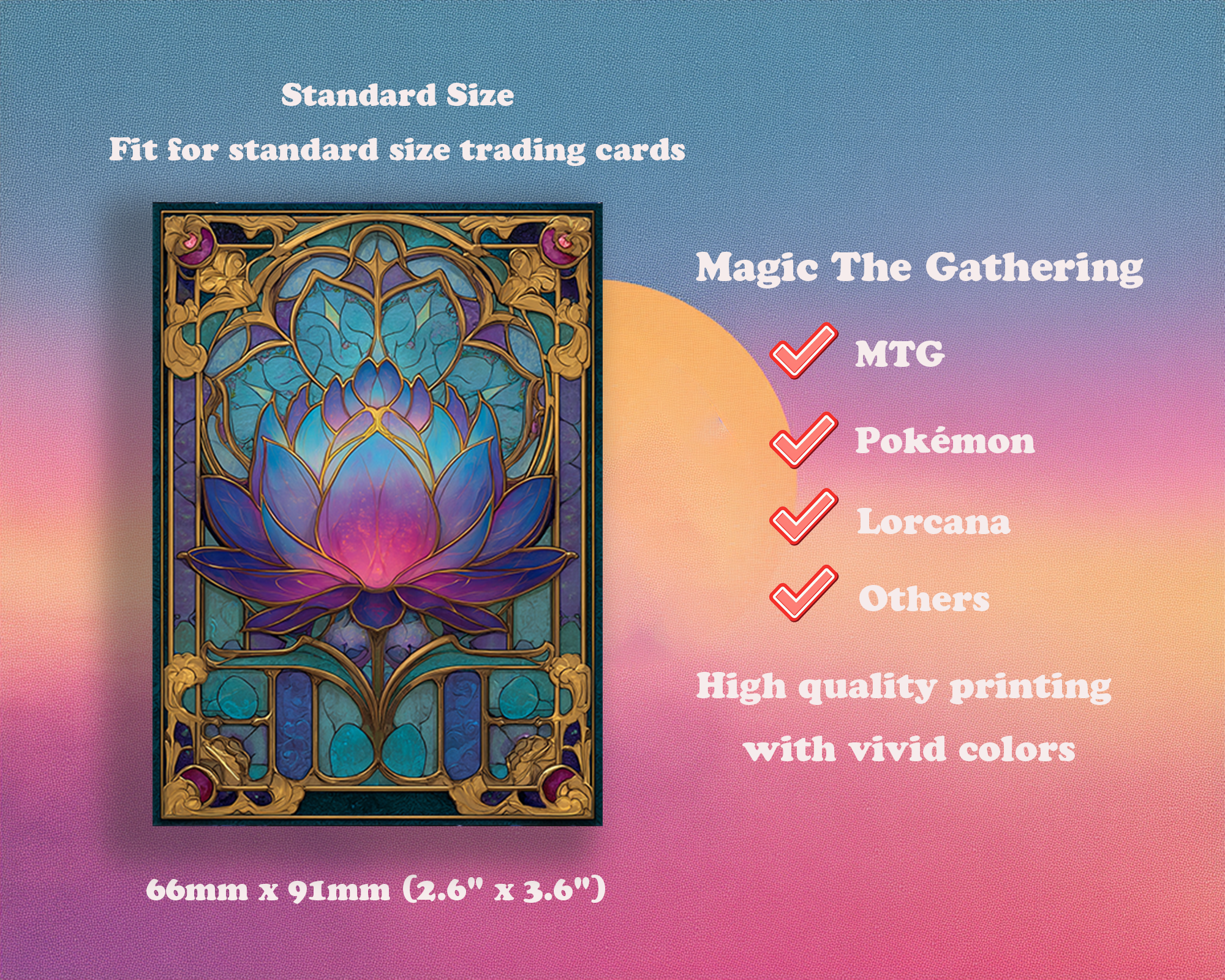 Stained - Glass Lotus Card Sleeves