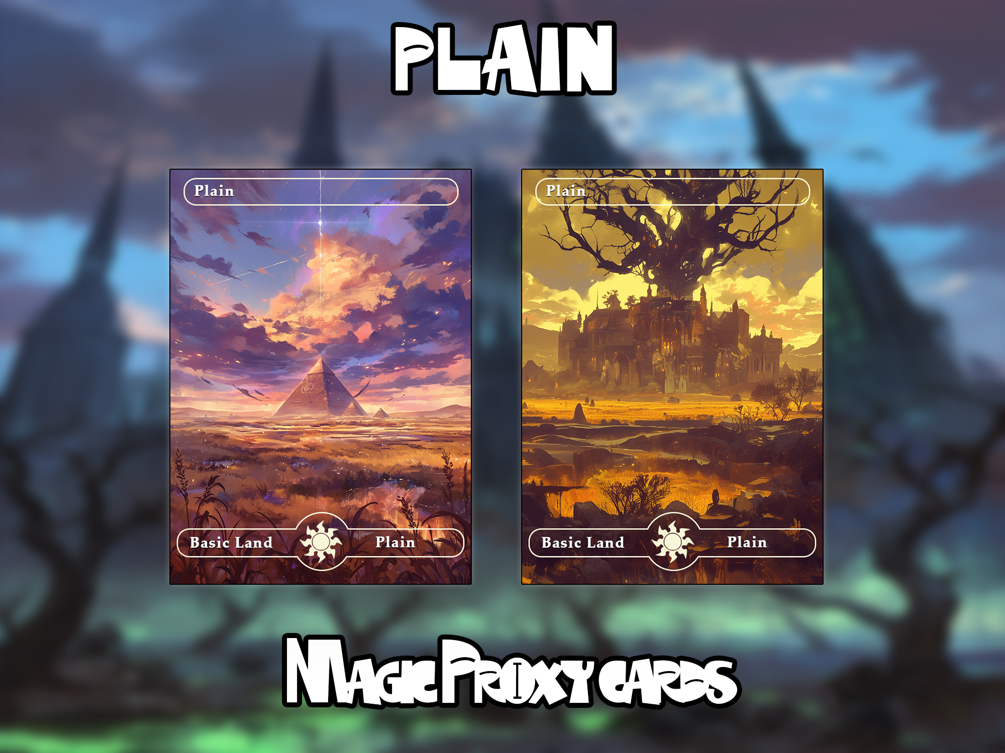 Exquisite Basic Lands Magic Proxy Cards - Diverse Scenic Designs for Tabletop Gaming