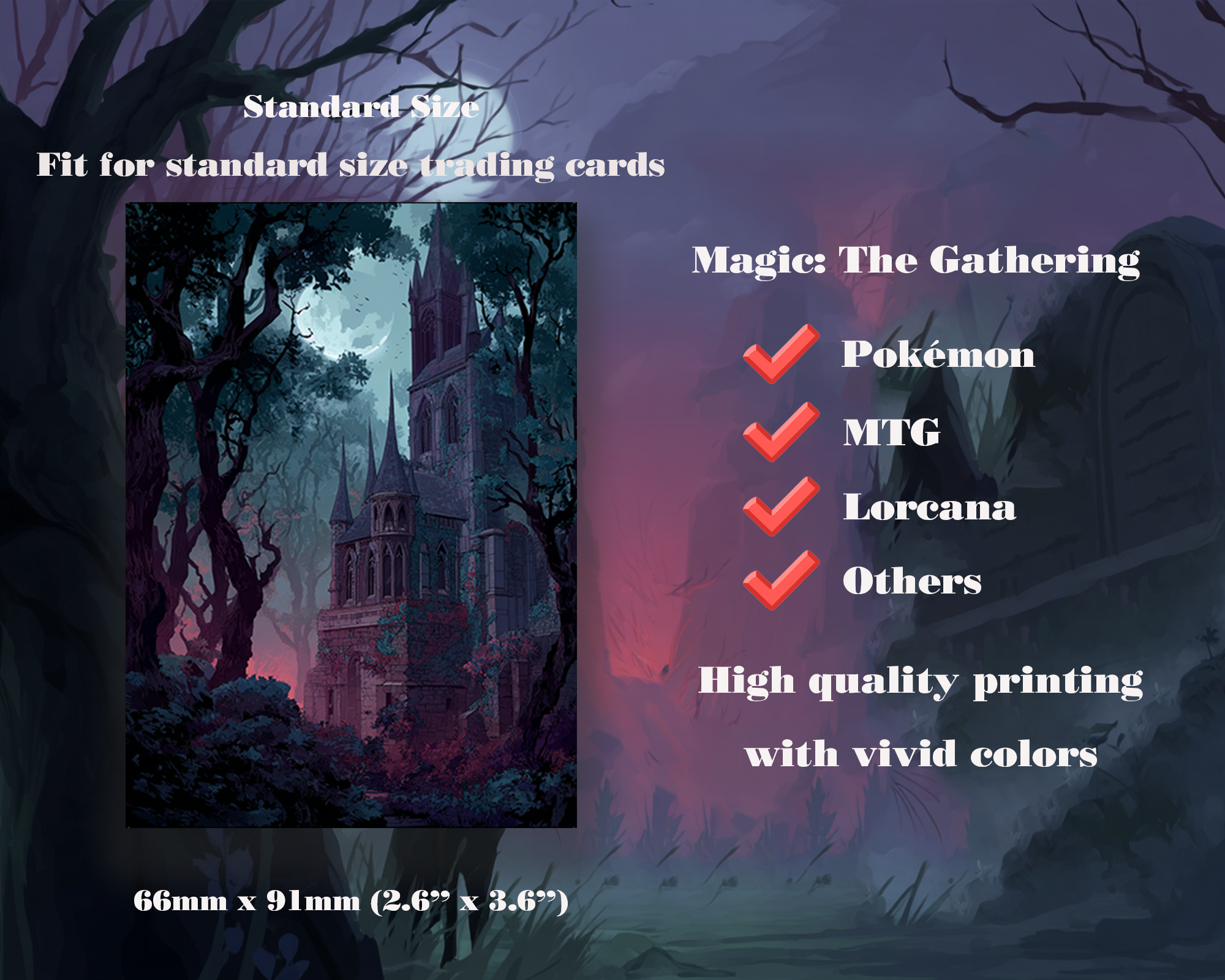 Mystical Moonlit Castle Card Sleeves