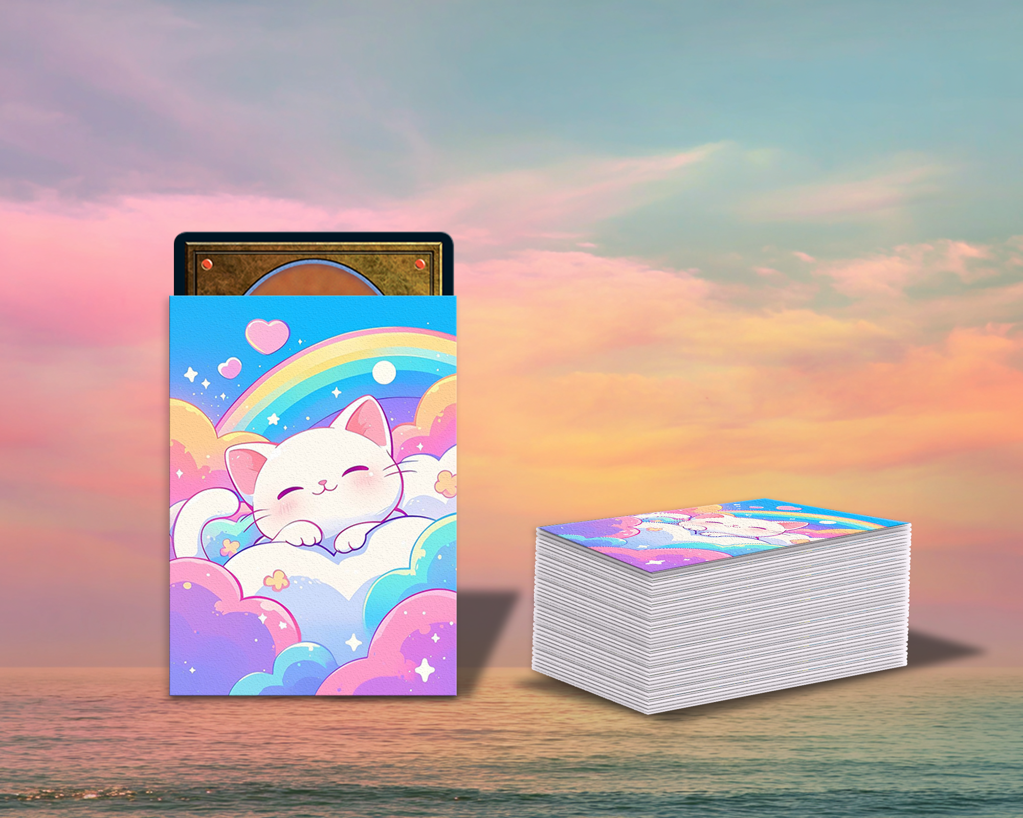 Rainbow Kitten Card Sleeves