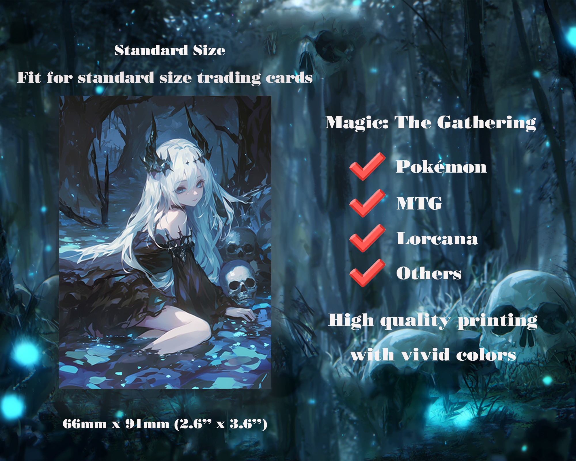 Dark Swamp Anime Girl Card Sleeves Dark Swamp Anime Girl Card Sleeves
