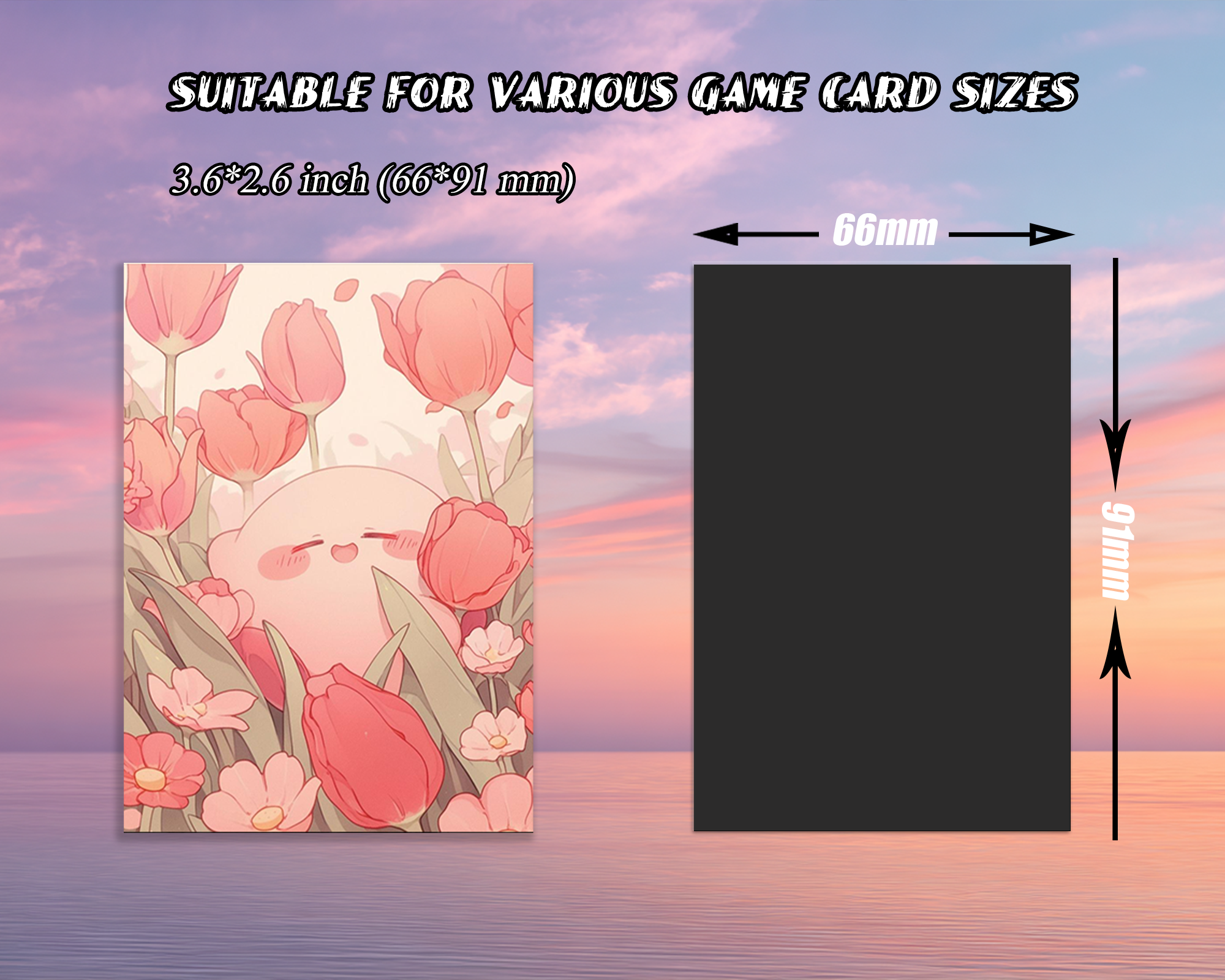 Party Kirby In Purple Flower Field Card Sleeves Party Kirby In Purple Flower Field Card Sleeves