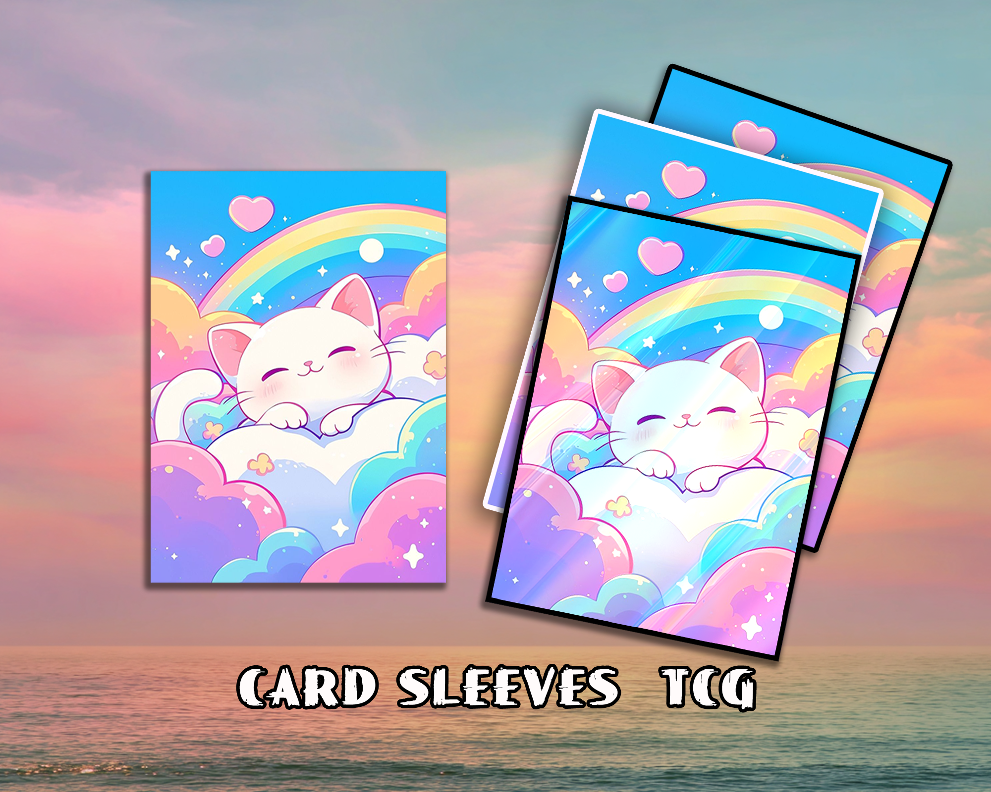 Rainbow Kitten Card Sleeves