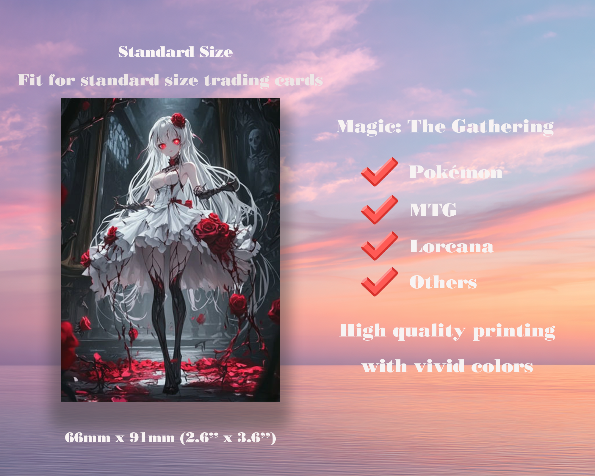 Dark Rose Anime Card Sleeves