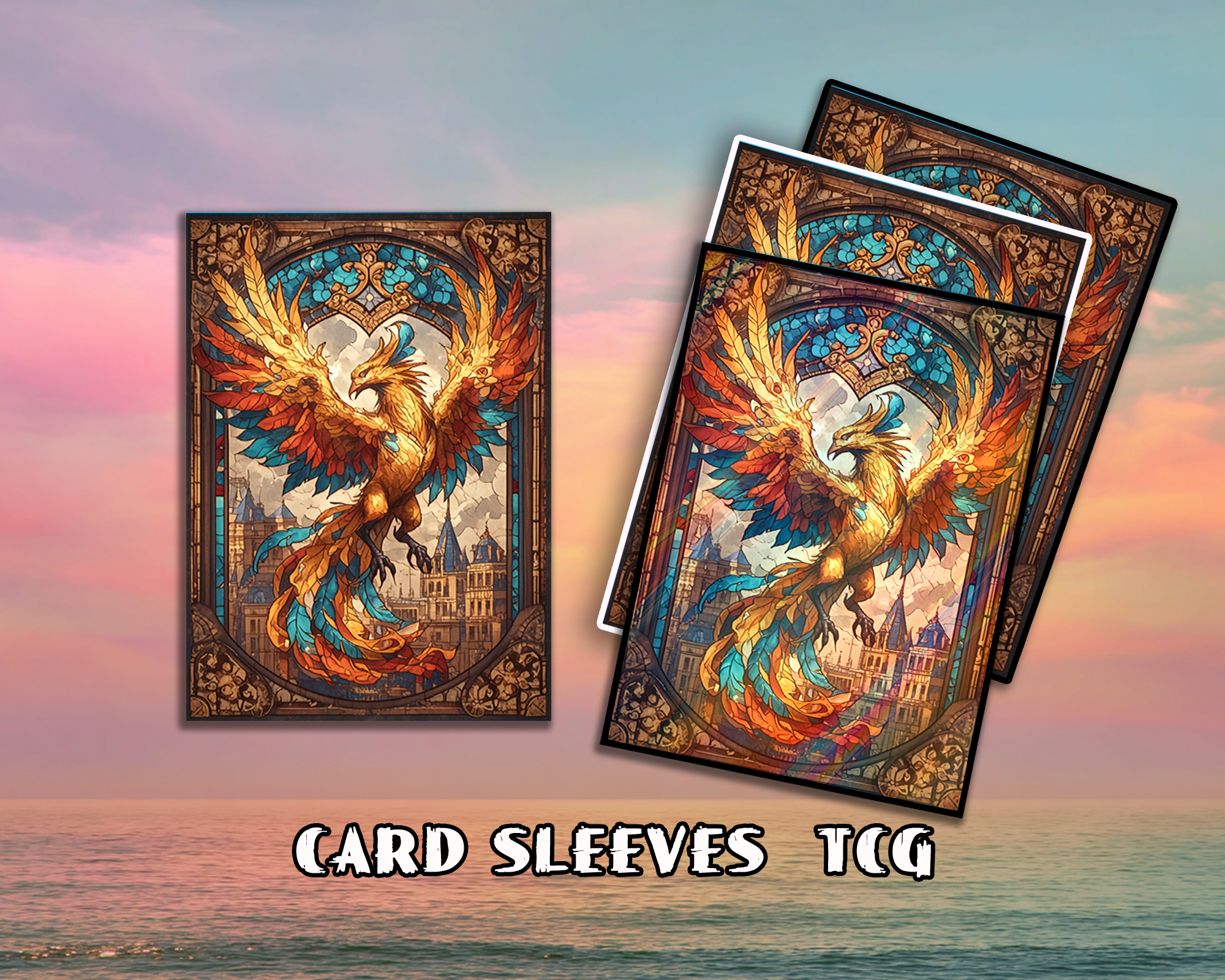 Stained Phoenix Card Sleeves