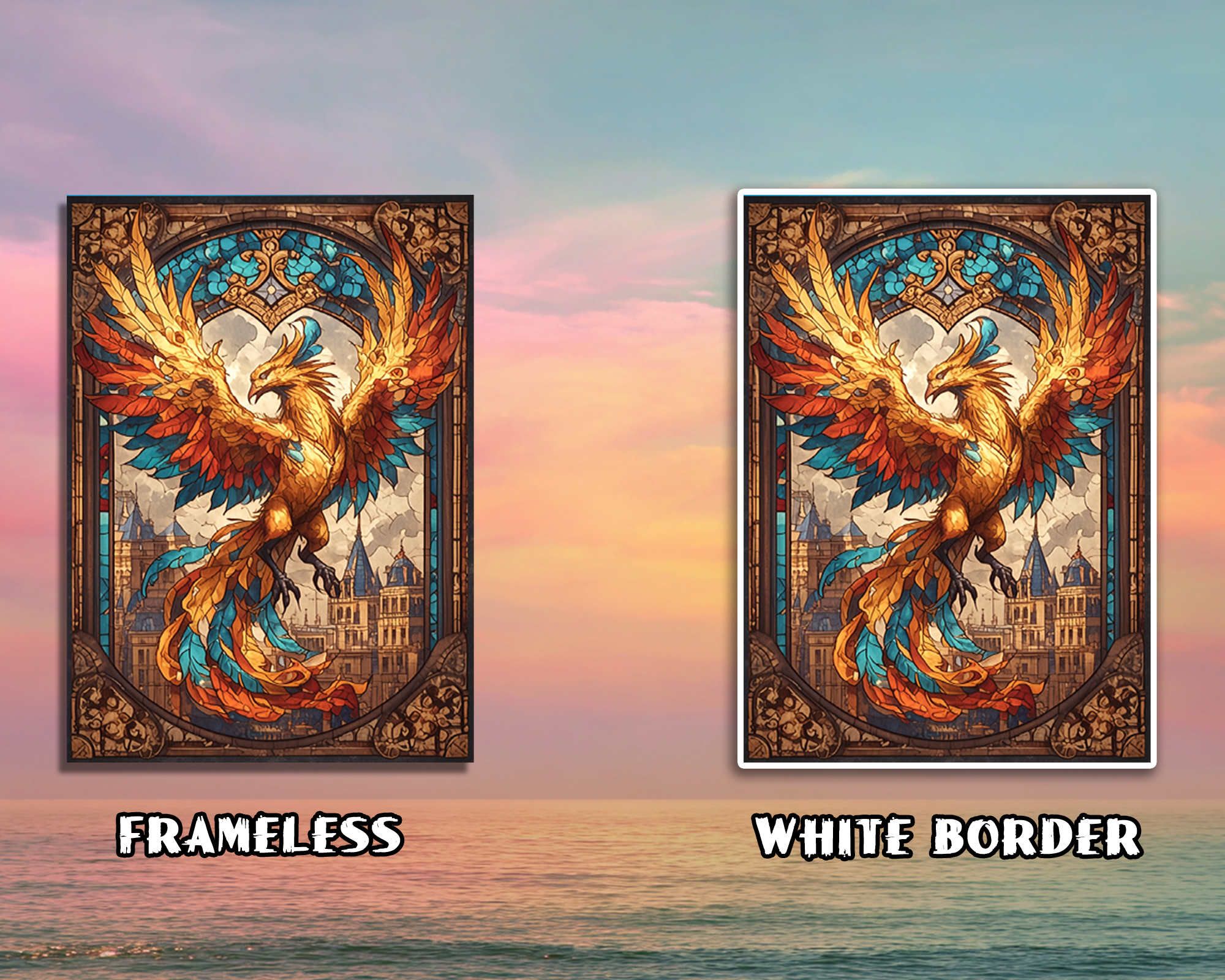 Stained Phoenix Card Sleeves