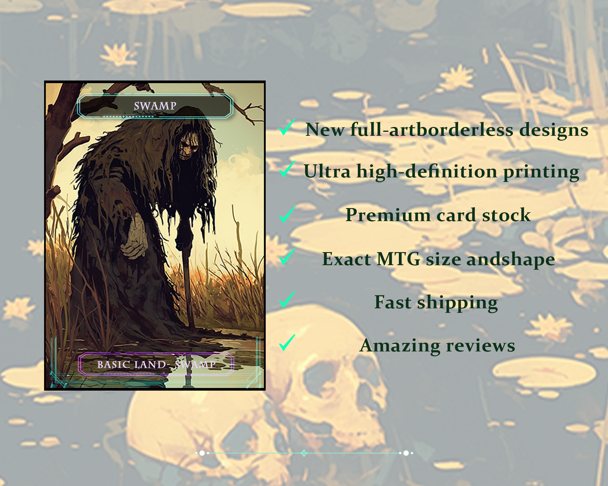 10 Basic Lands MTG  for Magic The Gathering Decks , Custom Art Proxies , TCG Collectible Magic Card Gift