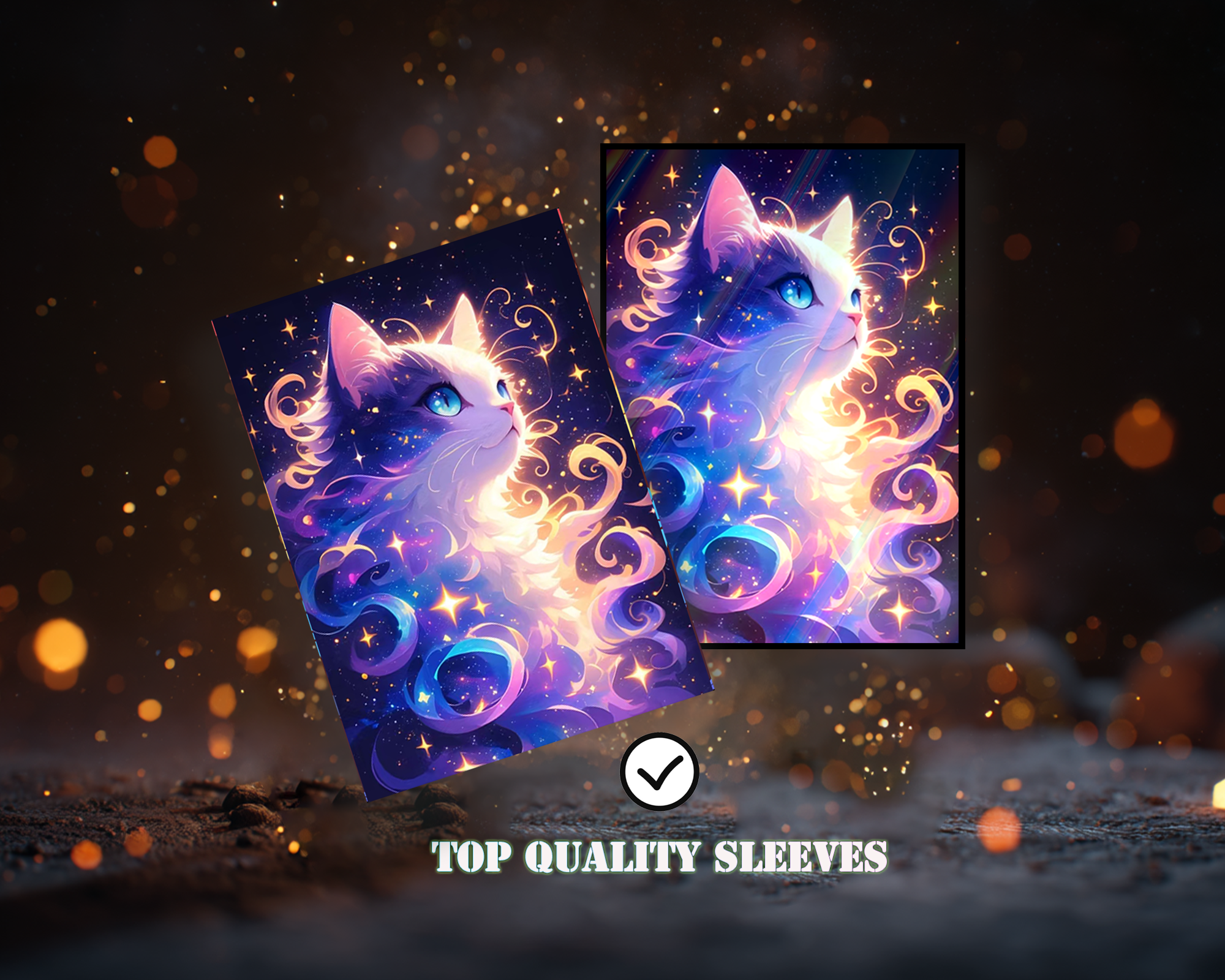 Staring Spritual Kitten Card Sleeves