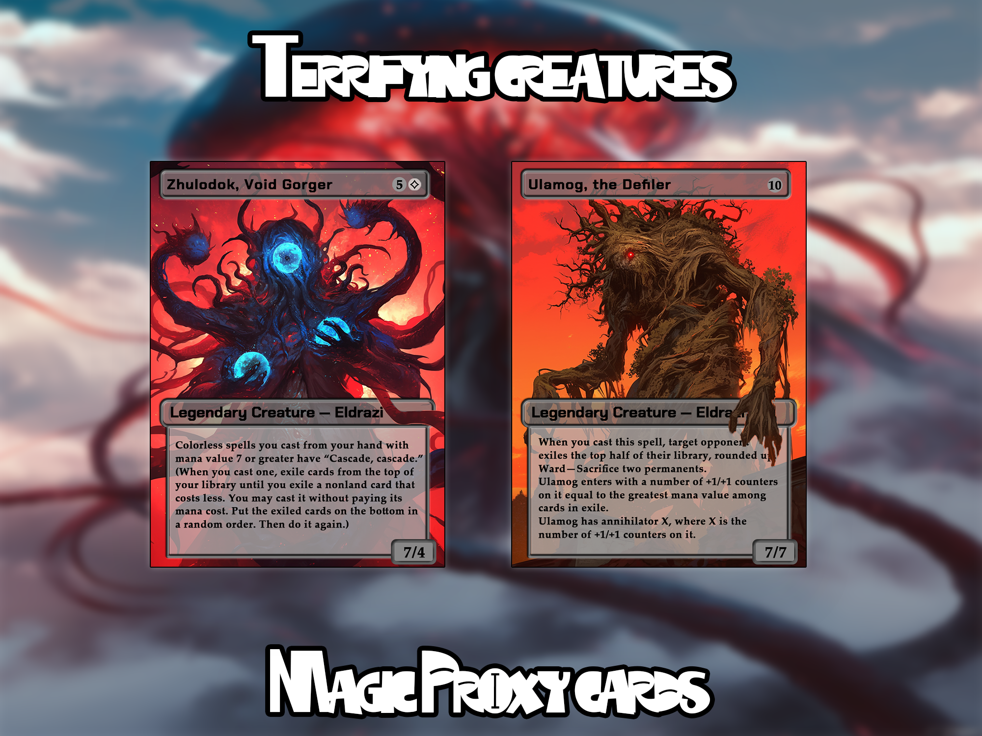 Set of 10 cards! - Full-art Custom Magic proxies - Great cards for all your decks!
