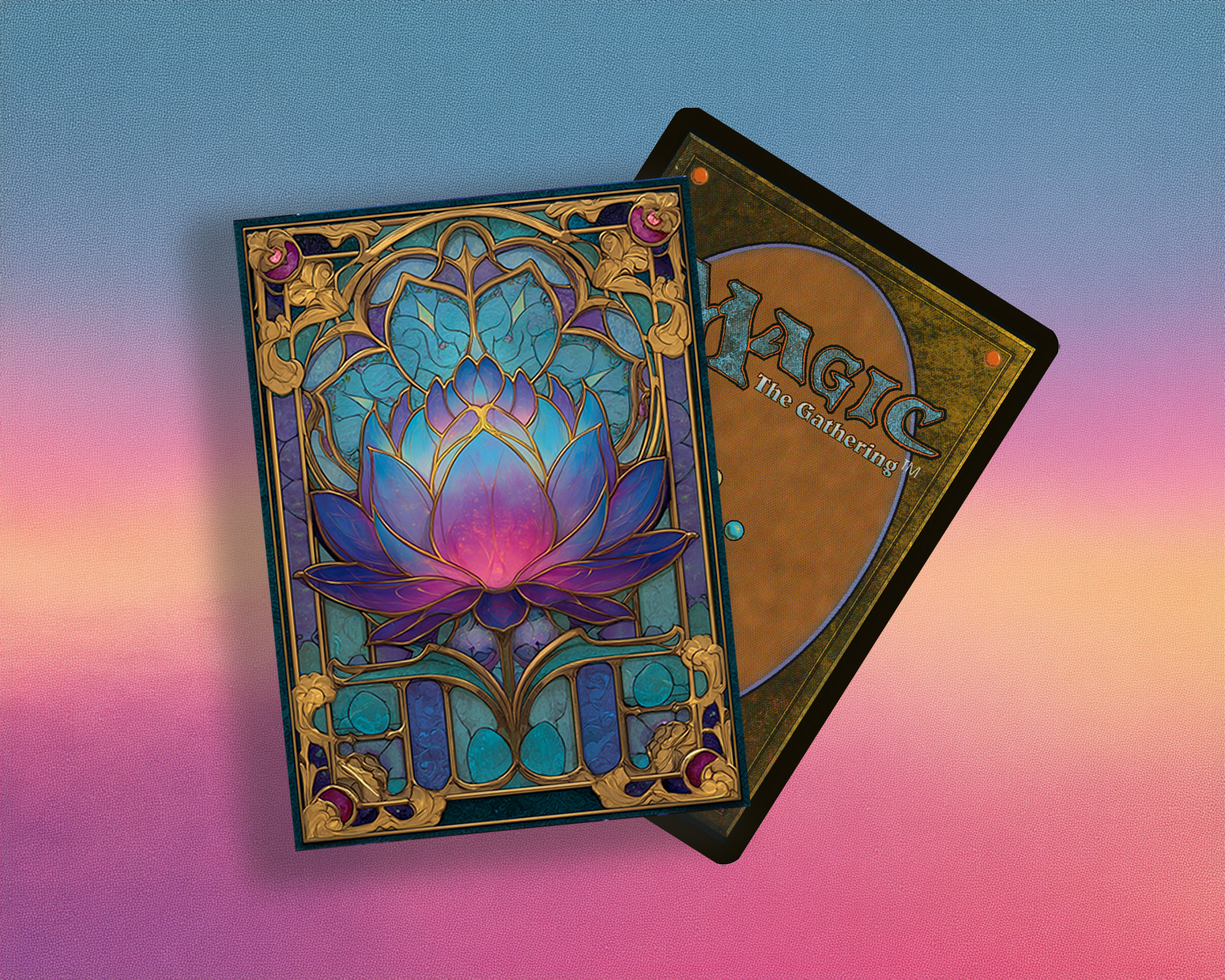 Stained - Glass Lotus Card Sleeves