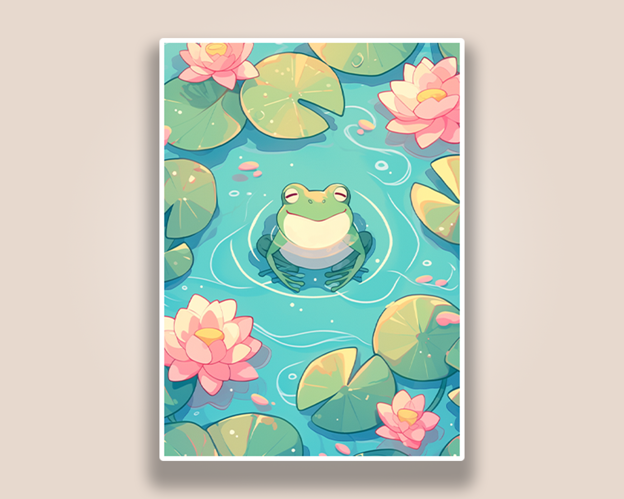 MtG Sleeves: Kawaii Frog 100 Top Quality Card Sleeves! Foil/Gloss Protected Your Cards, No Logos - RerollBase