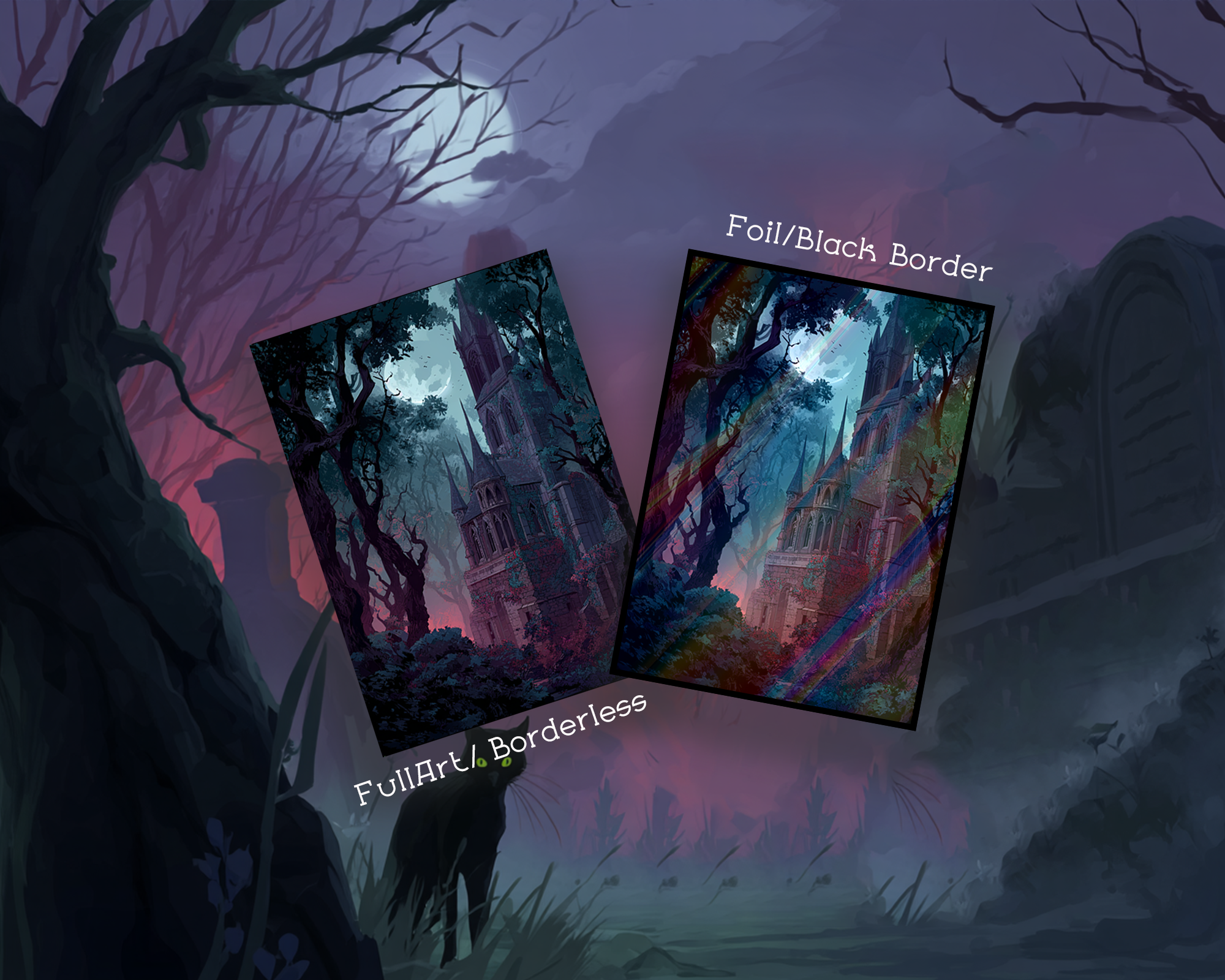Mystical Moonlit Castle Card Sleeves