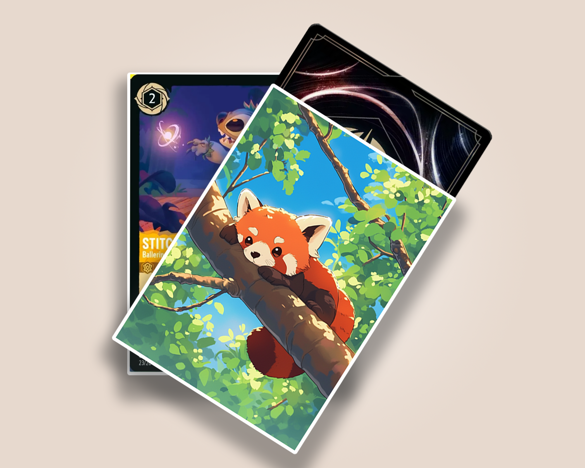 Lorcana Sleeves: Kawaii Red Panda 100+ Top Quality Card Sleeves! Foil/Holo Protected Your Cards, No Logos - RerollBase