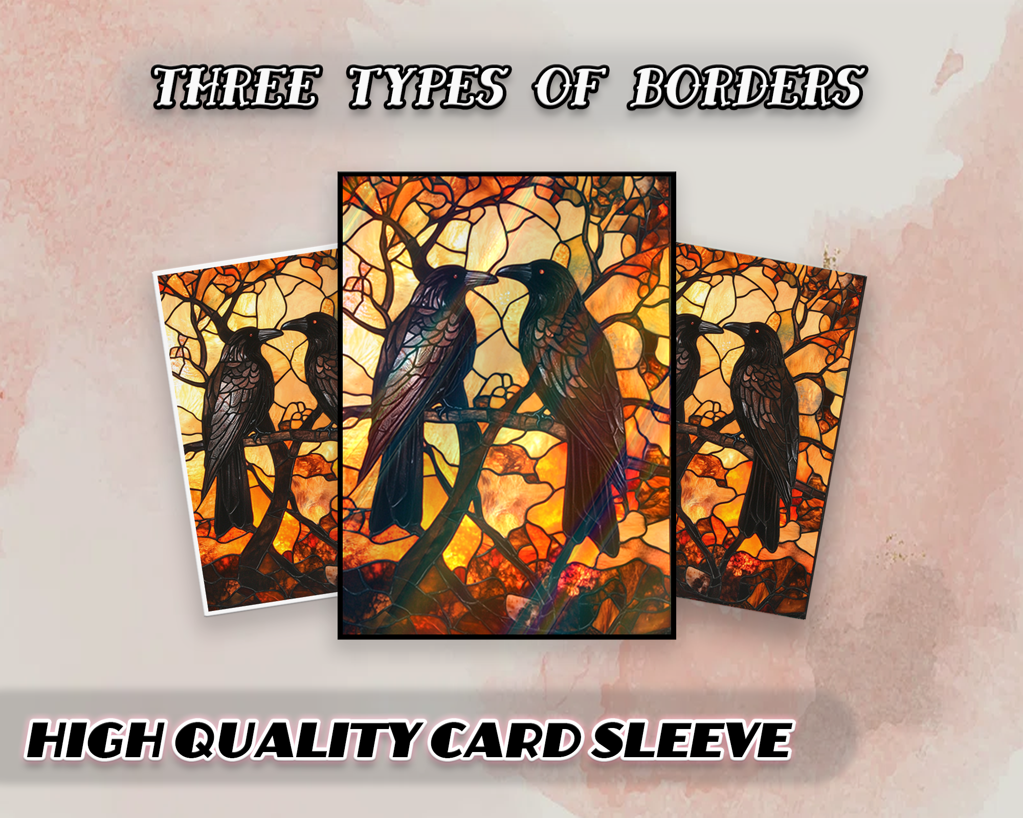Stained - Glass Raven Card Sleeves