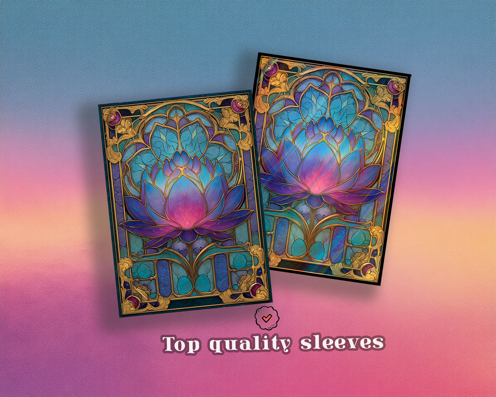 Stained - Glass Lotus Card Sleeves