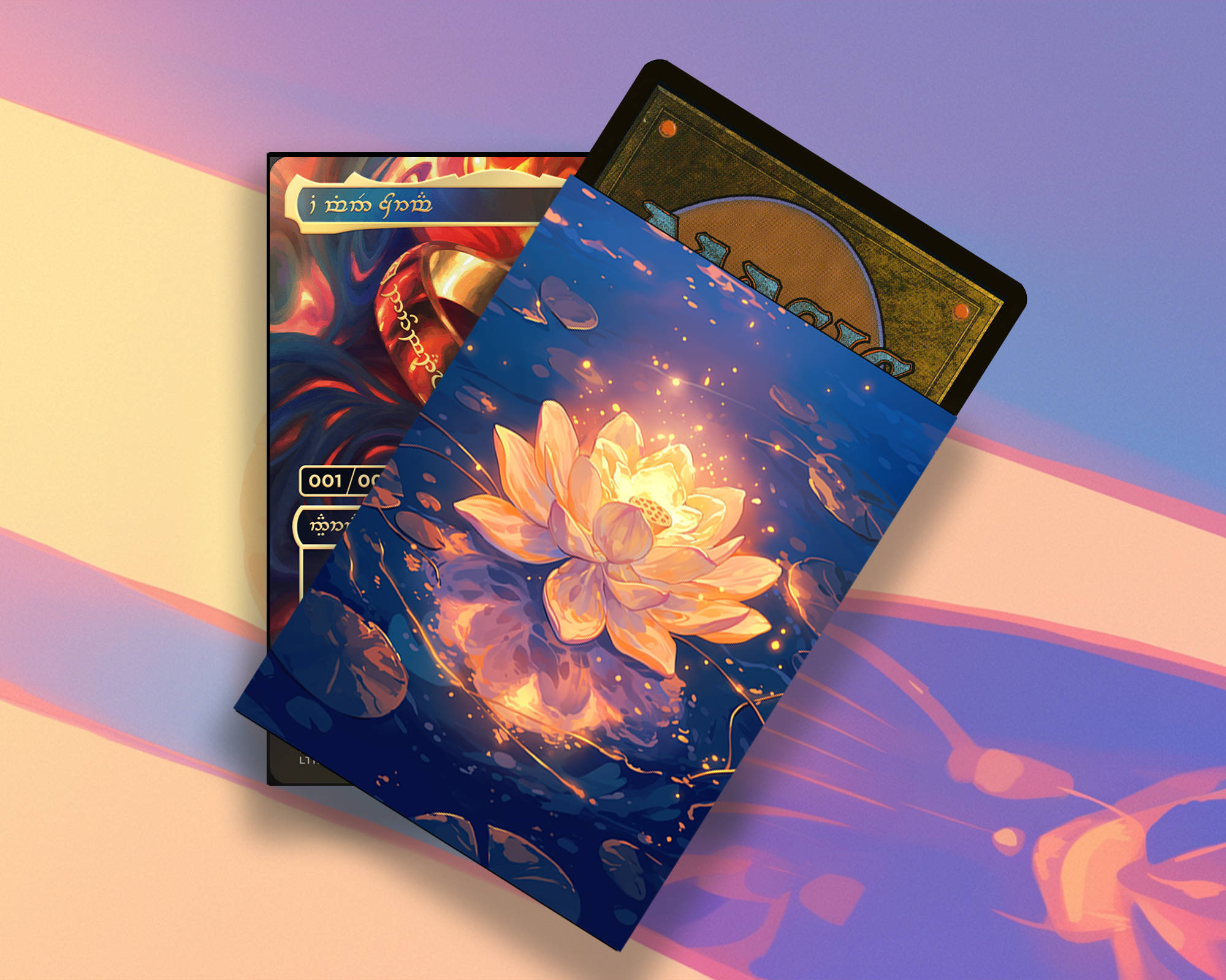 Gilded Lotus Card Sleeves